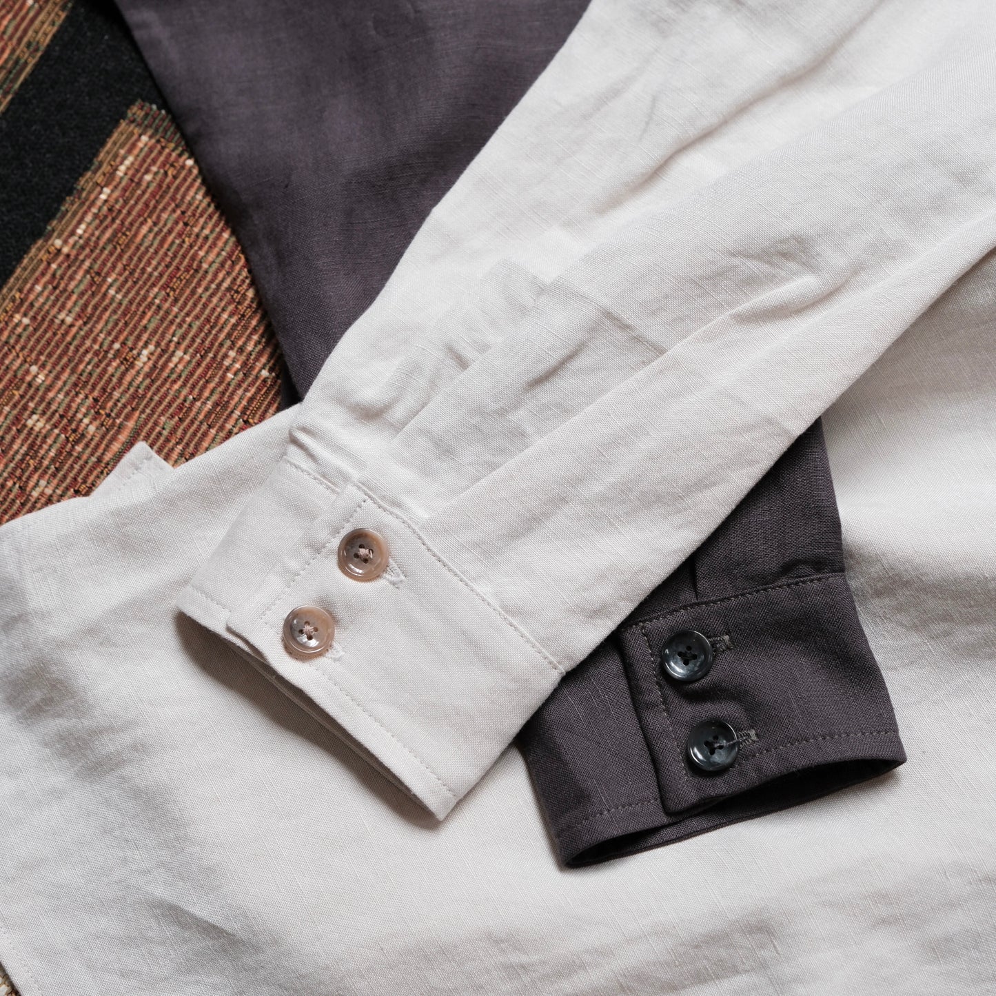ANACHRONORM Drape Line Open Collar Shirt