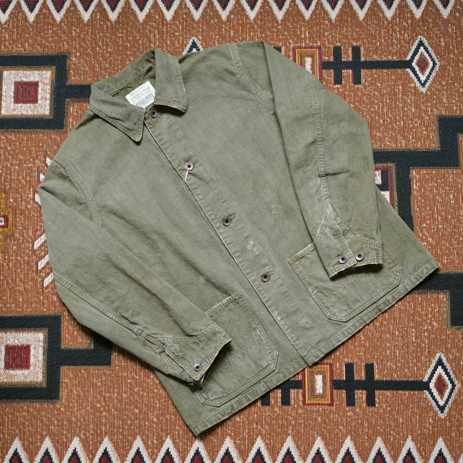 FULL COUNT Tent Cloth Chore Jacket (Vintage Effect)