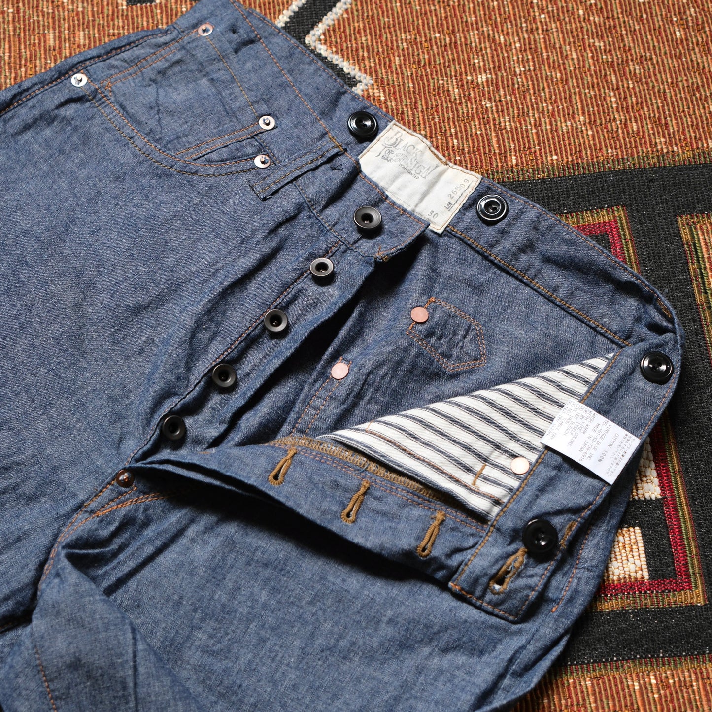 BLACK SIGN 1920s 5.5oz Selvedge Chambray Death Valley Waist-Overalls