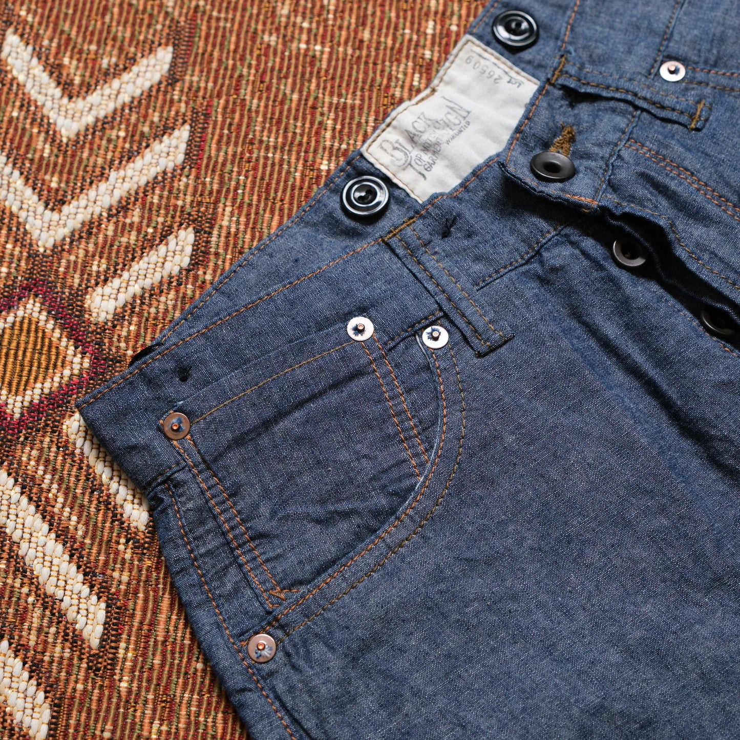 BLACK SIGN 1920s 5.5oz Selvedge Chambray Death Valley Waist-Overalls