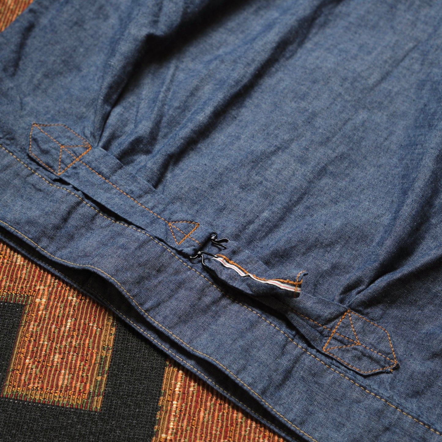 BLACK SIGN 5.5oz Selvedge Chambray Pleats Jacket
