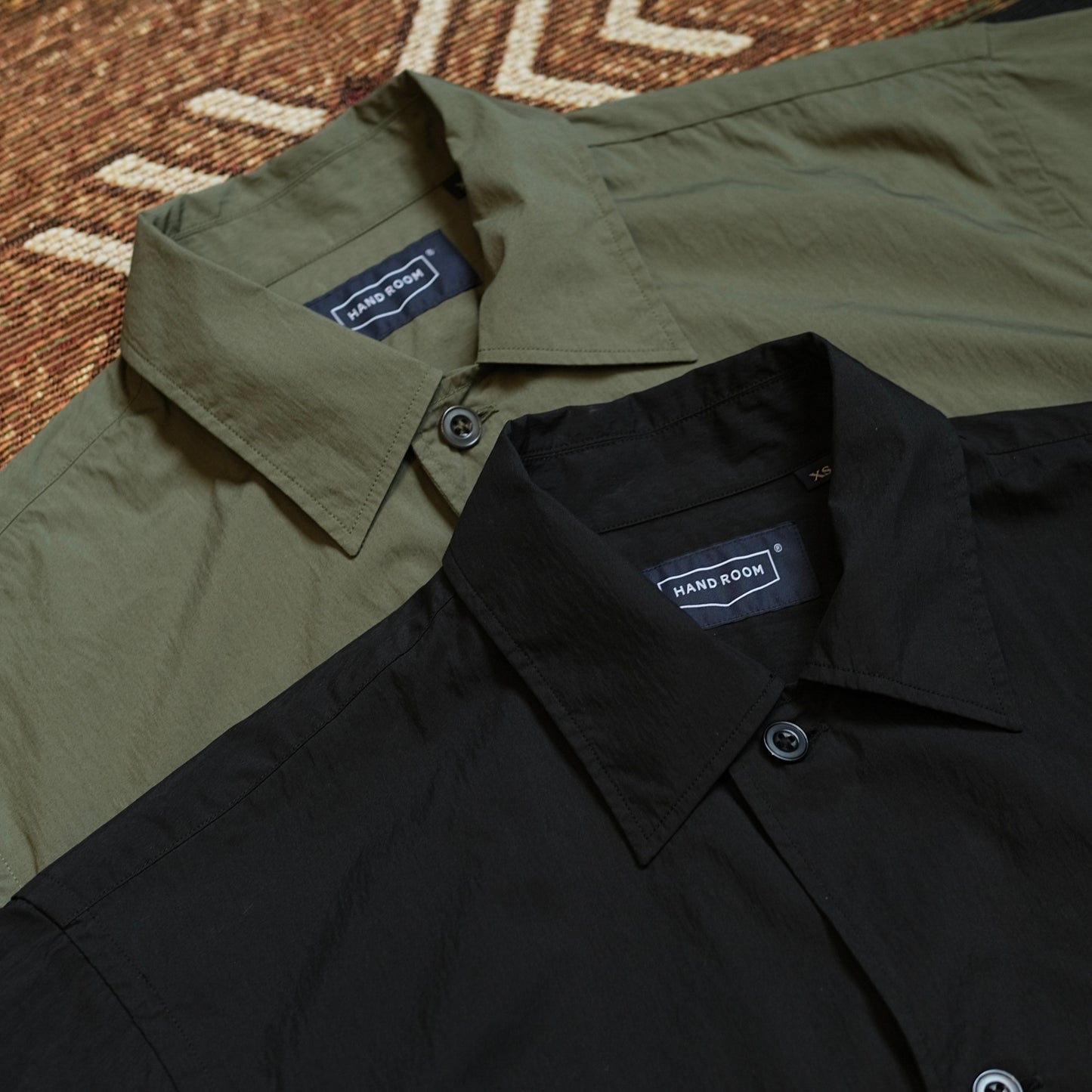 HAND ROOM Open Collar Porter Shirt II