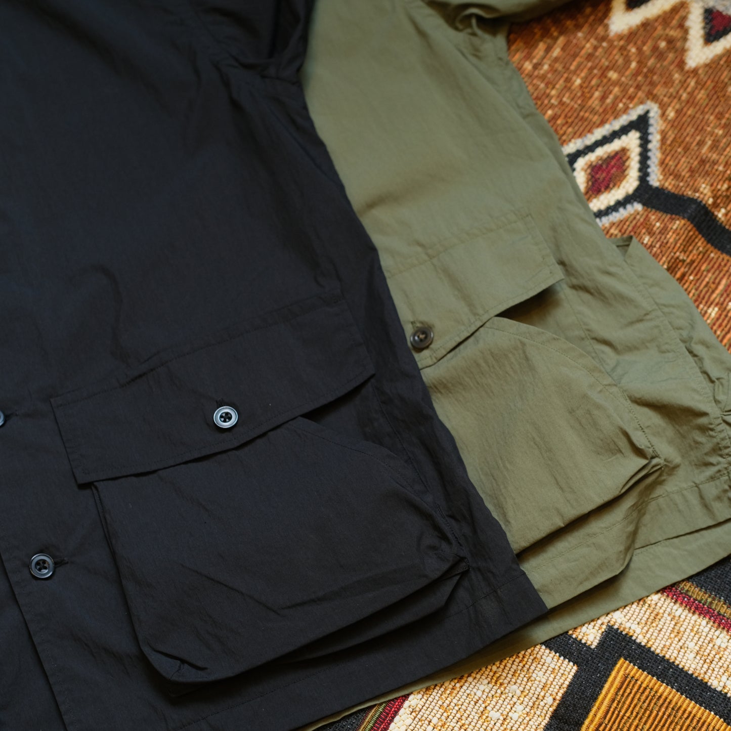 HAND ROOM Open Collar Porter Shirt II