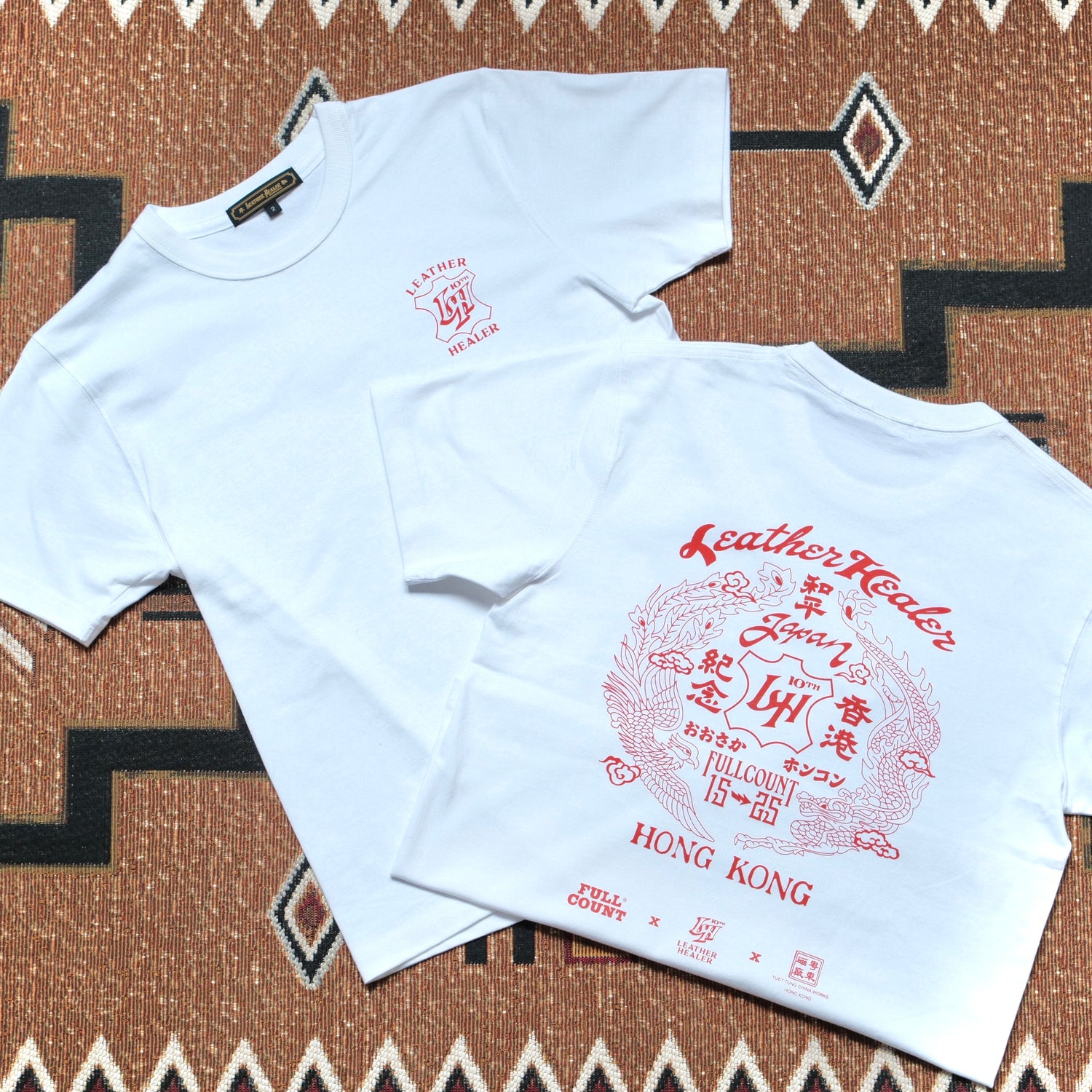 LEATHER HEALER Dragon & Phoenix Crewneck T-Shirt (LH 10th Anniversary Limited Edition)