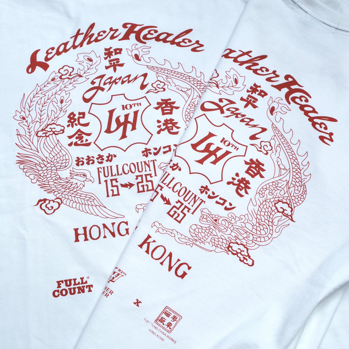 LEATHER HEALER Dragon & Phoenix Crewneck T-Shirt (LH 10th Anniversary Limited Edition)