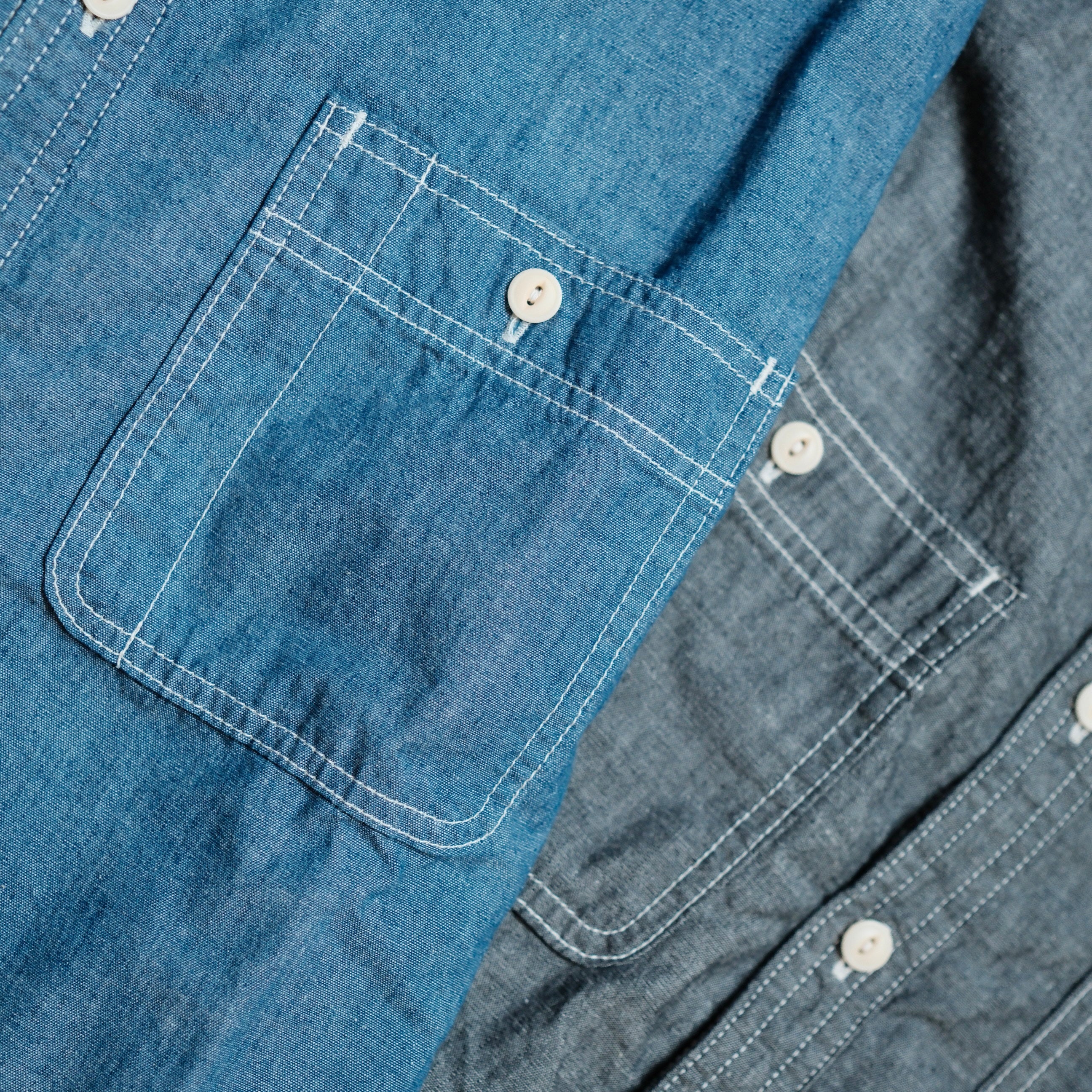 REMI RELIEF CHAMBRAY シャツ REMI RELIEF 5oz Selvedge Chambray Work Shirt – Leather Healer