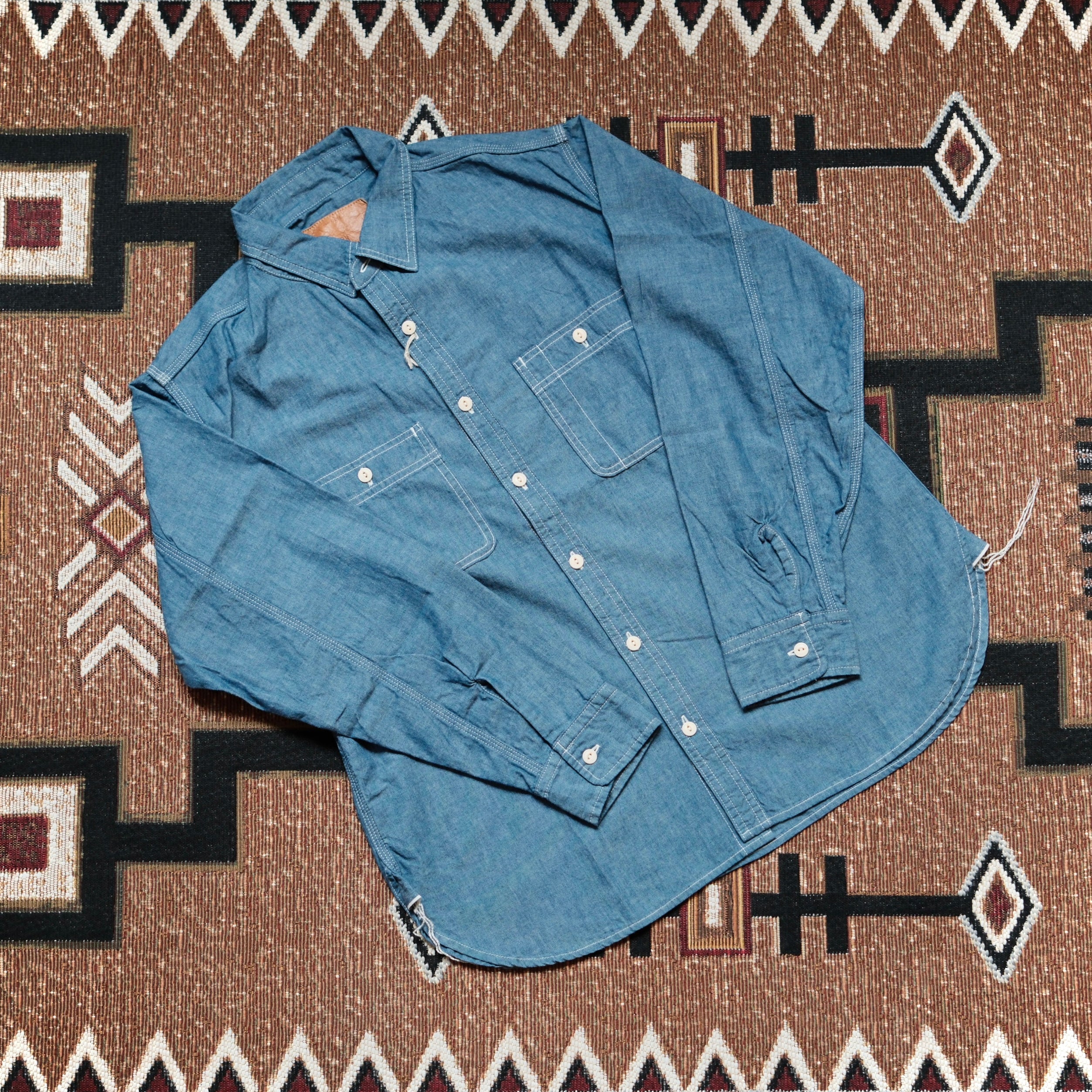 トップス L'Appartement REMI RELIEF Chambray Shirt REMI RELIEF 5oz Selvedge Chambray Work Shirt – Leather Healer