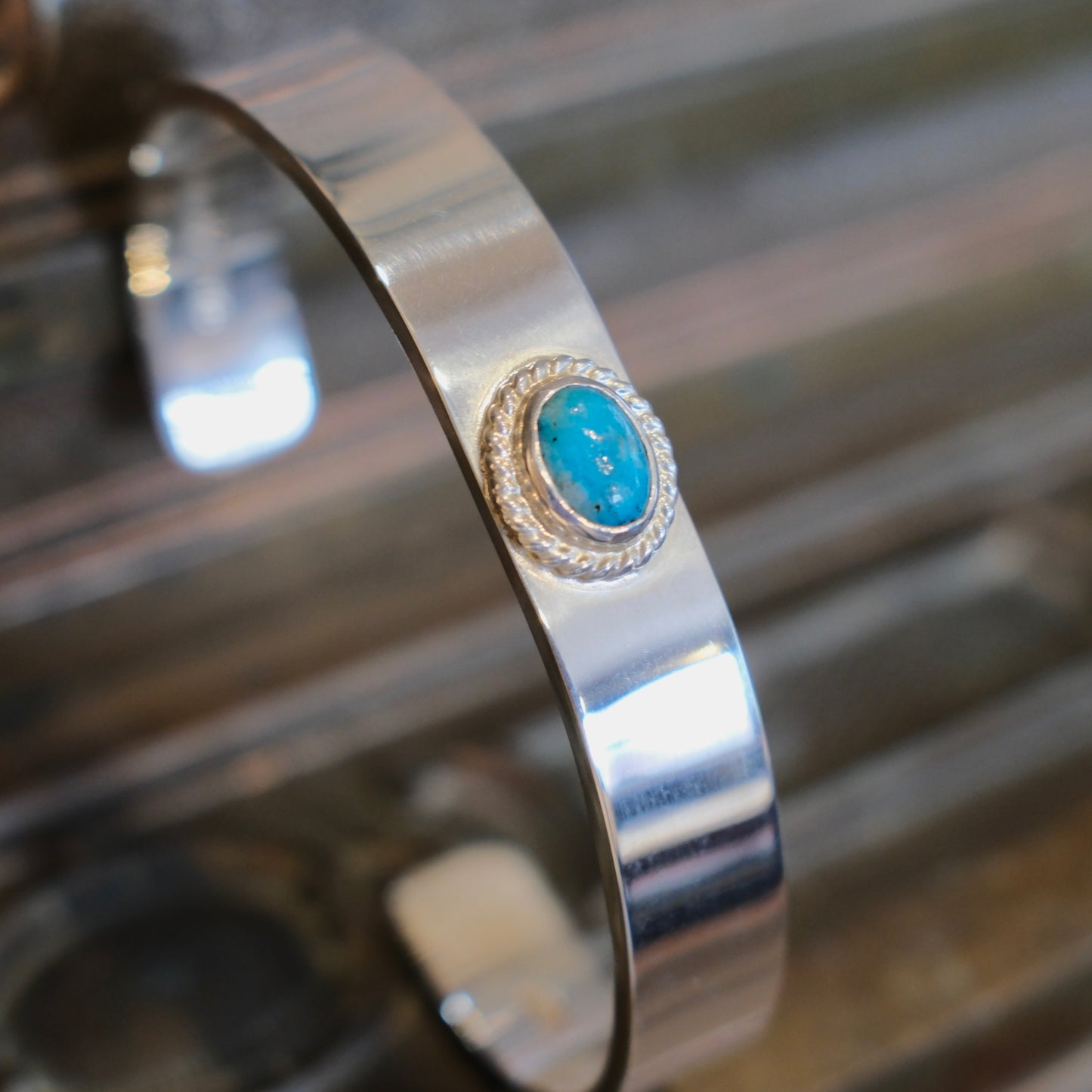 Dear Blossom Turquoise Bangle (B-057)