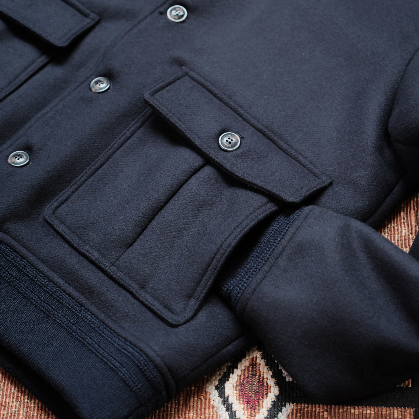 Valstar Virgin Wool Felt Bomber Jacket