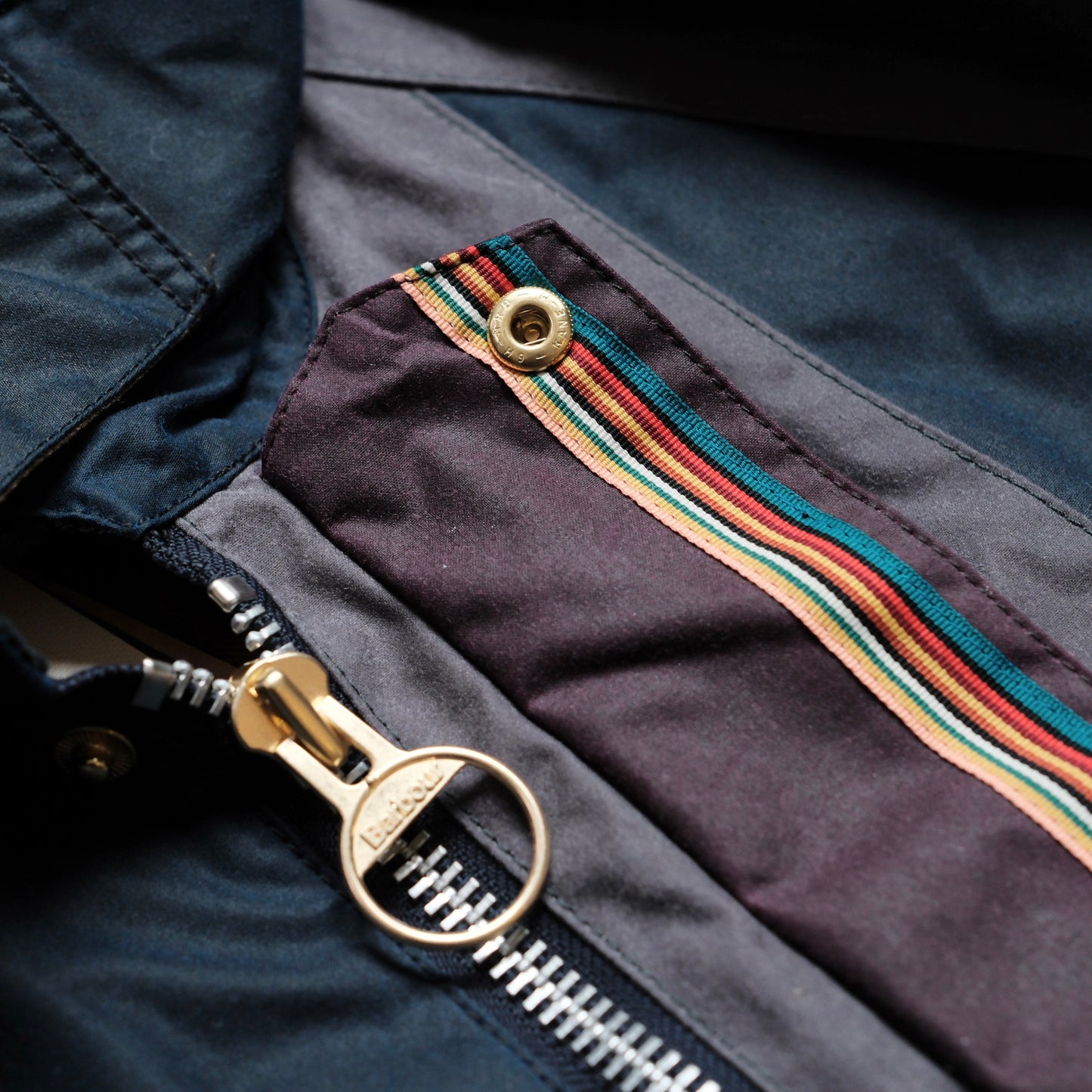 Barbour x Paul Smith Striped OS Bedale Wax Jacket