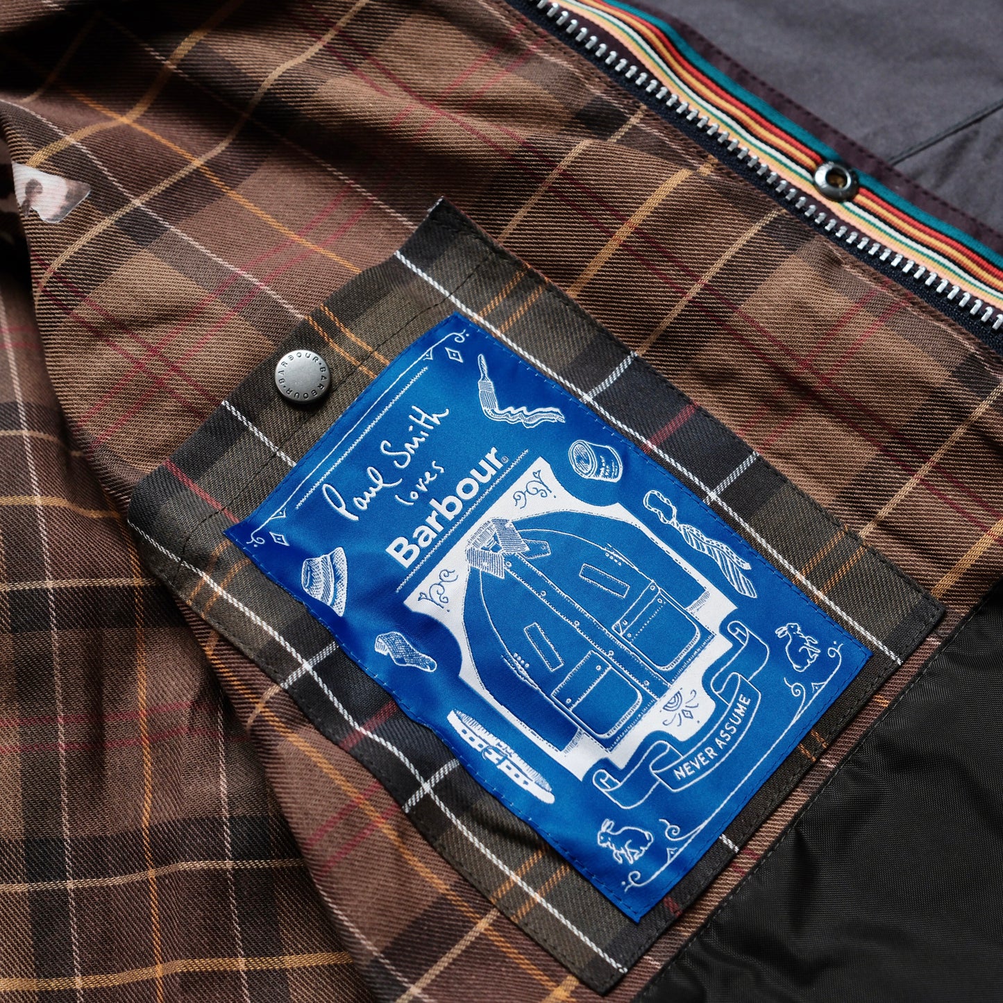 Barbour x Paul Smith Striped OS Bedale Wax Jacket