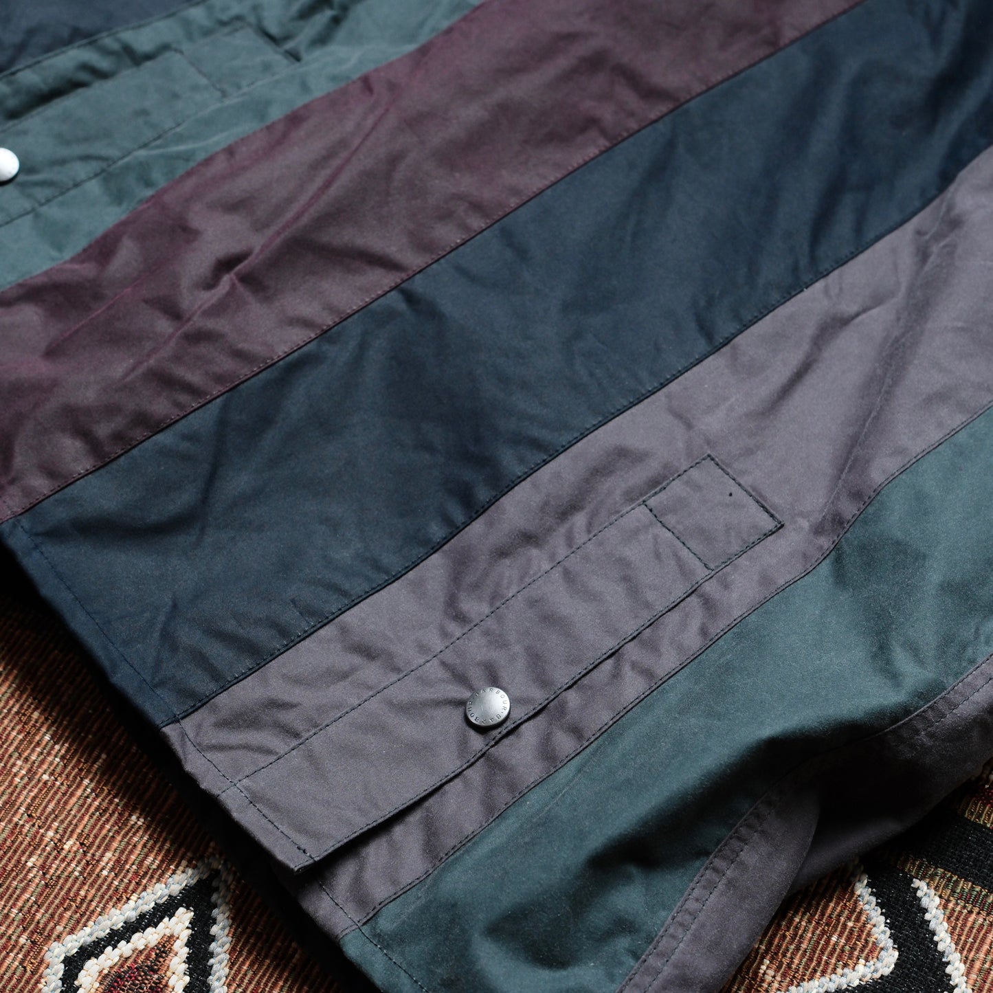 Barbour x Paul Smith Striped OS Bedale Wax Jacket