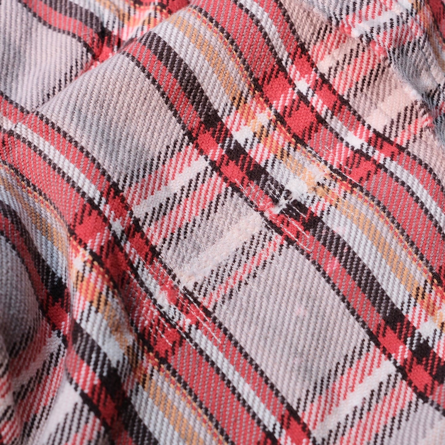 FULL COUNT Original Cotton Check Flannel Shirt (Fade & Damage)