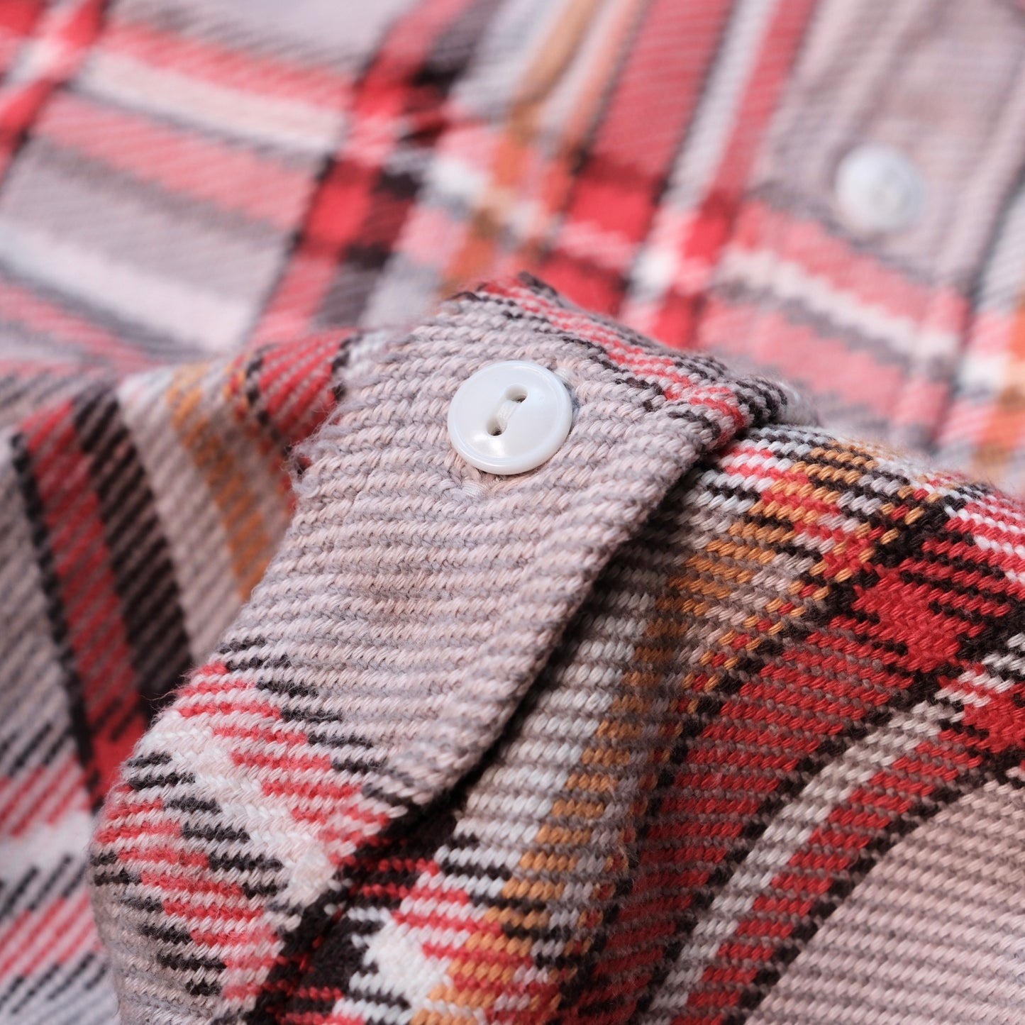 FULL COUNT Original Cotton Check Flannel Shirt (Fade & Damage)