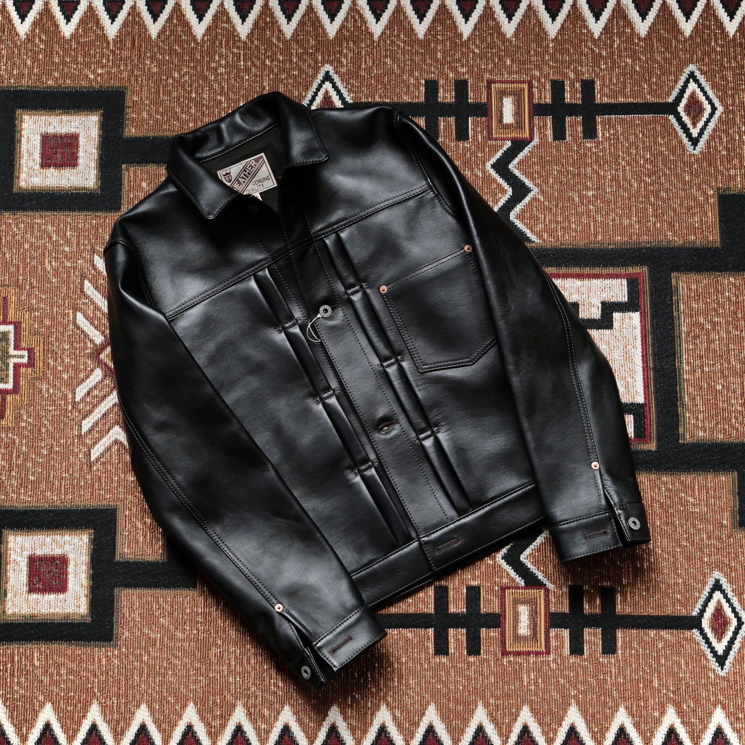 Y'2 LEATHER Eco Horse Tea-Core WWII Type Jean Jacket