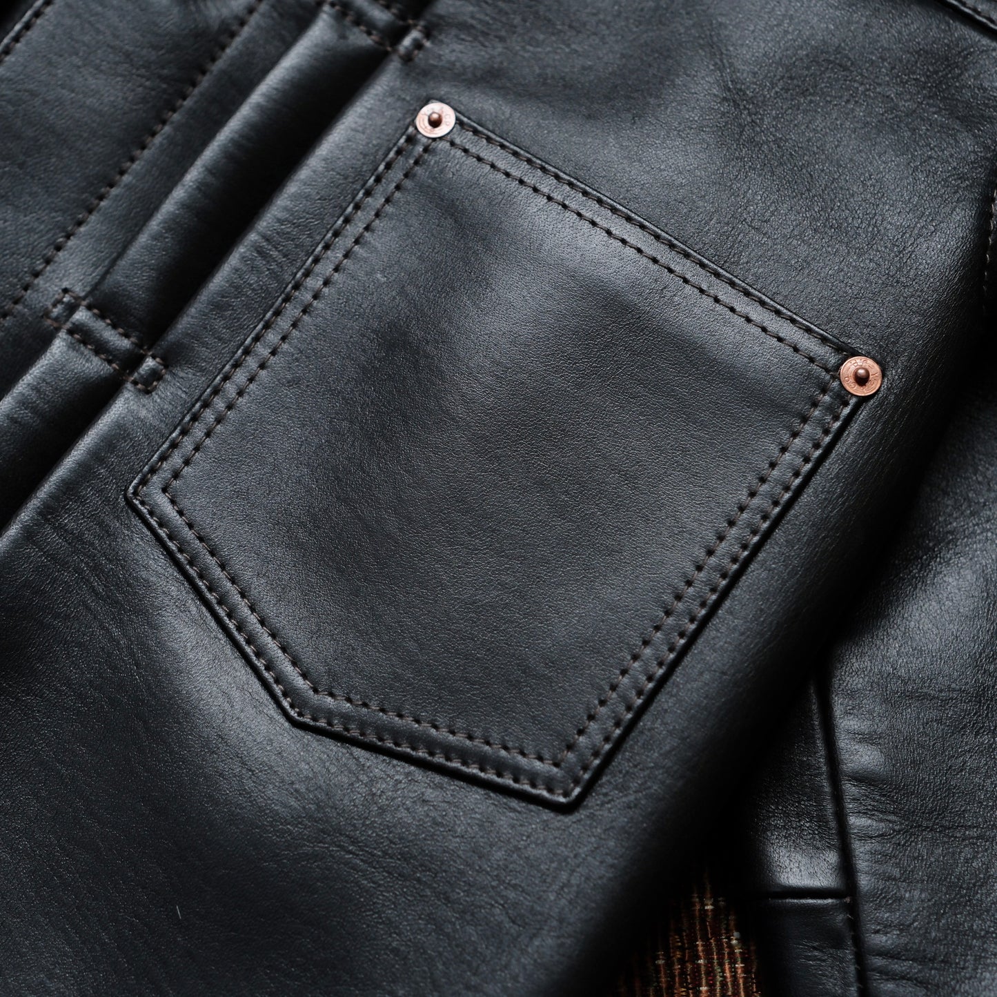 Y'2 LEATHER Eco Horse Tea-Core WWII Type Jean Jacket