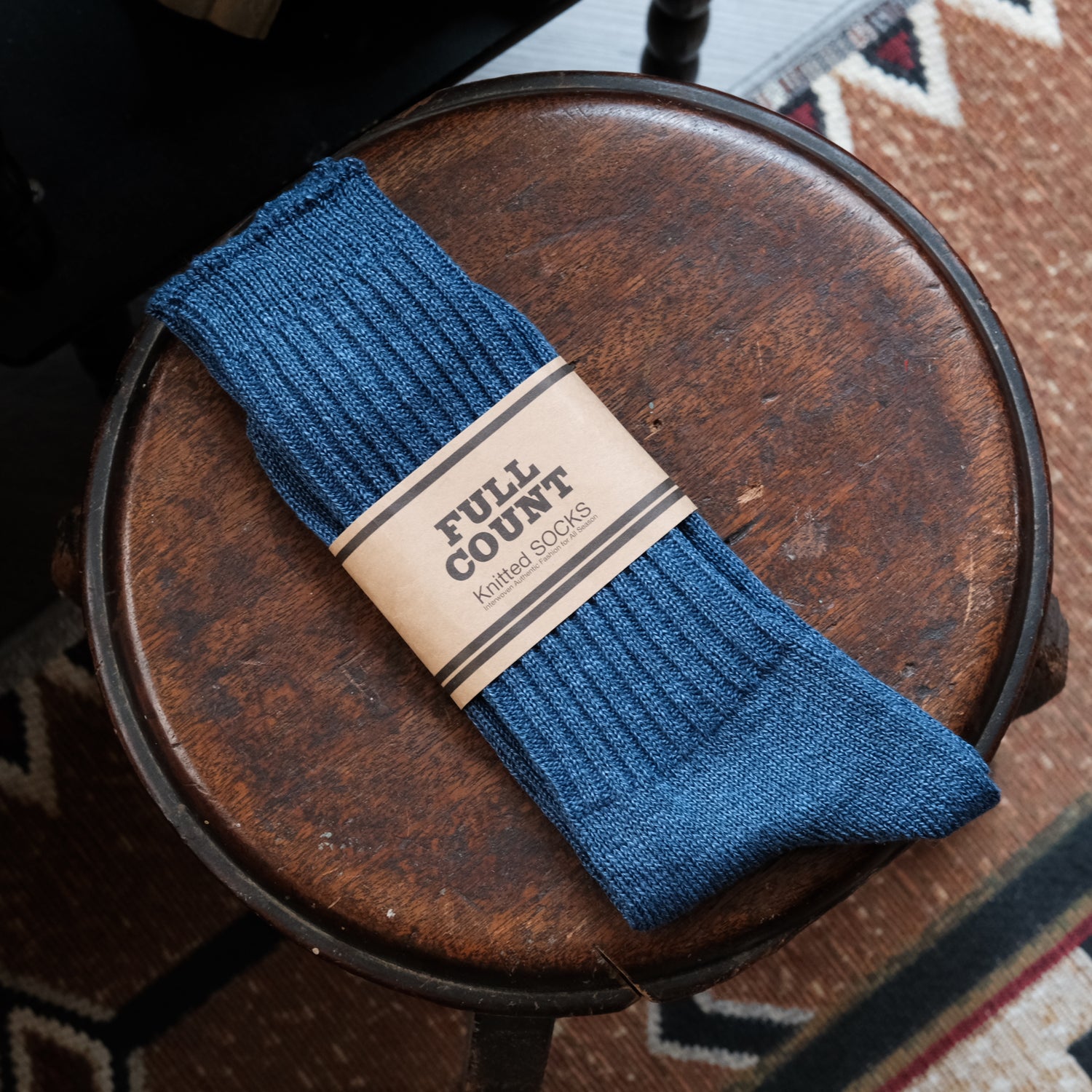 FULL COUNT Linen Ribbed Socks