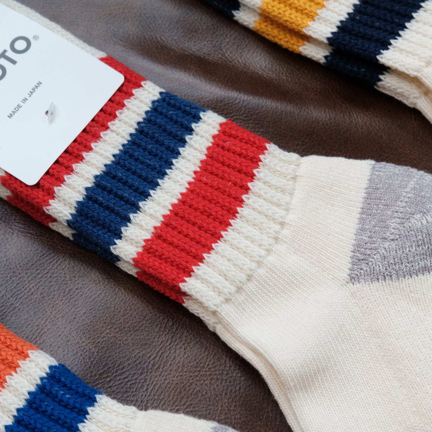 ROTOTO Coarse Ribbed Old School Crew Socks