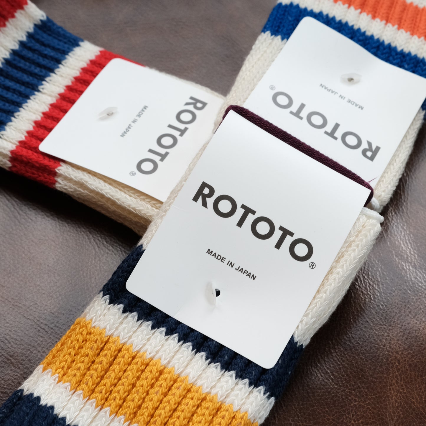 ROTOTO Coarse Ribbed Old School Crew Socks