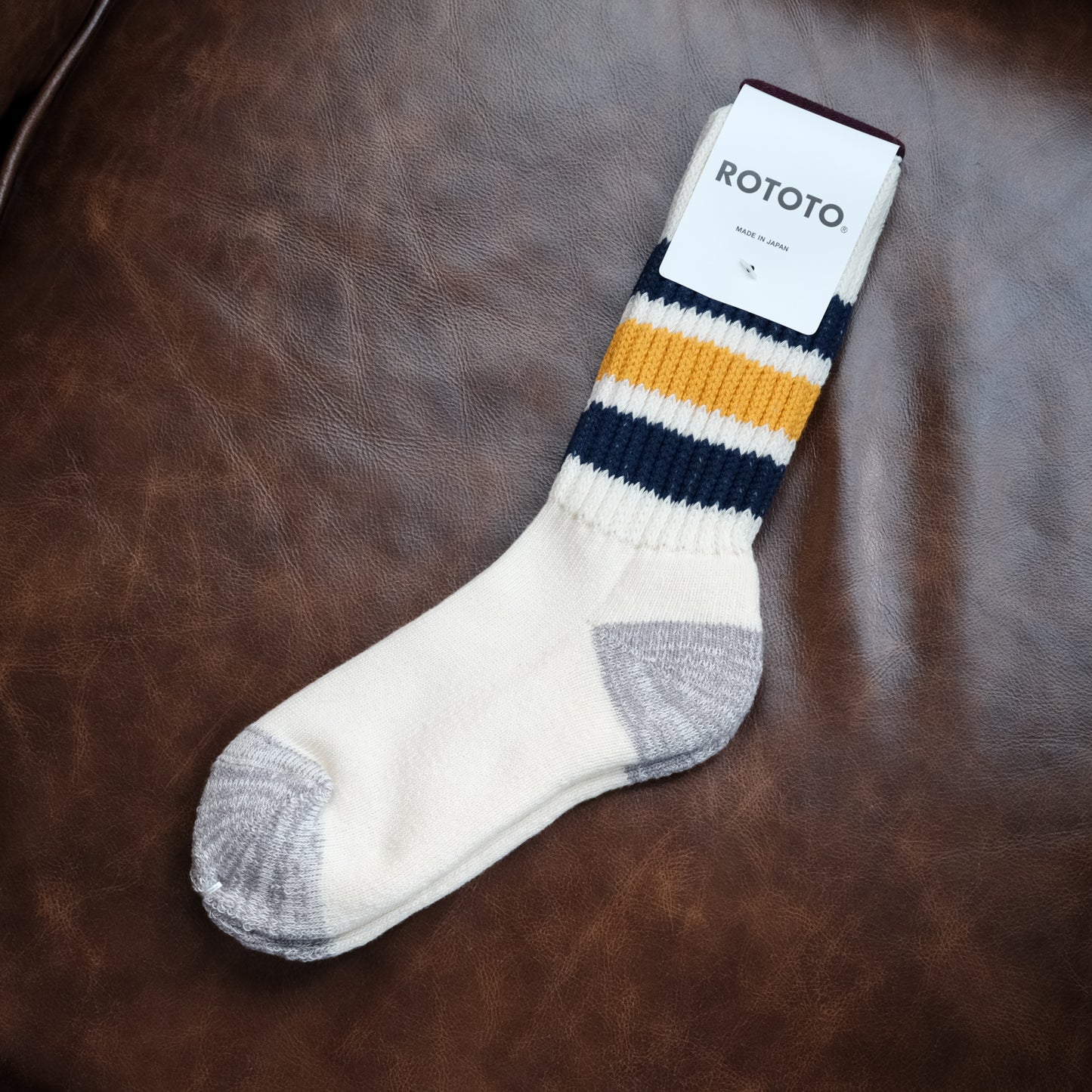 ROTOTO Coarse Ribbed Old School Crew Socks