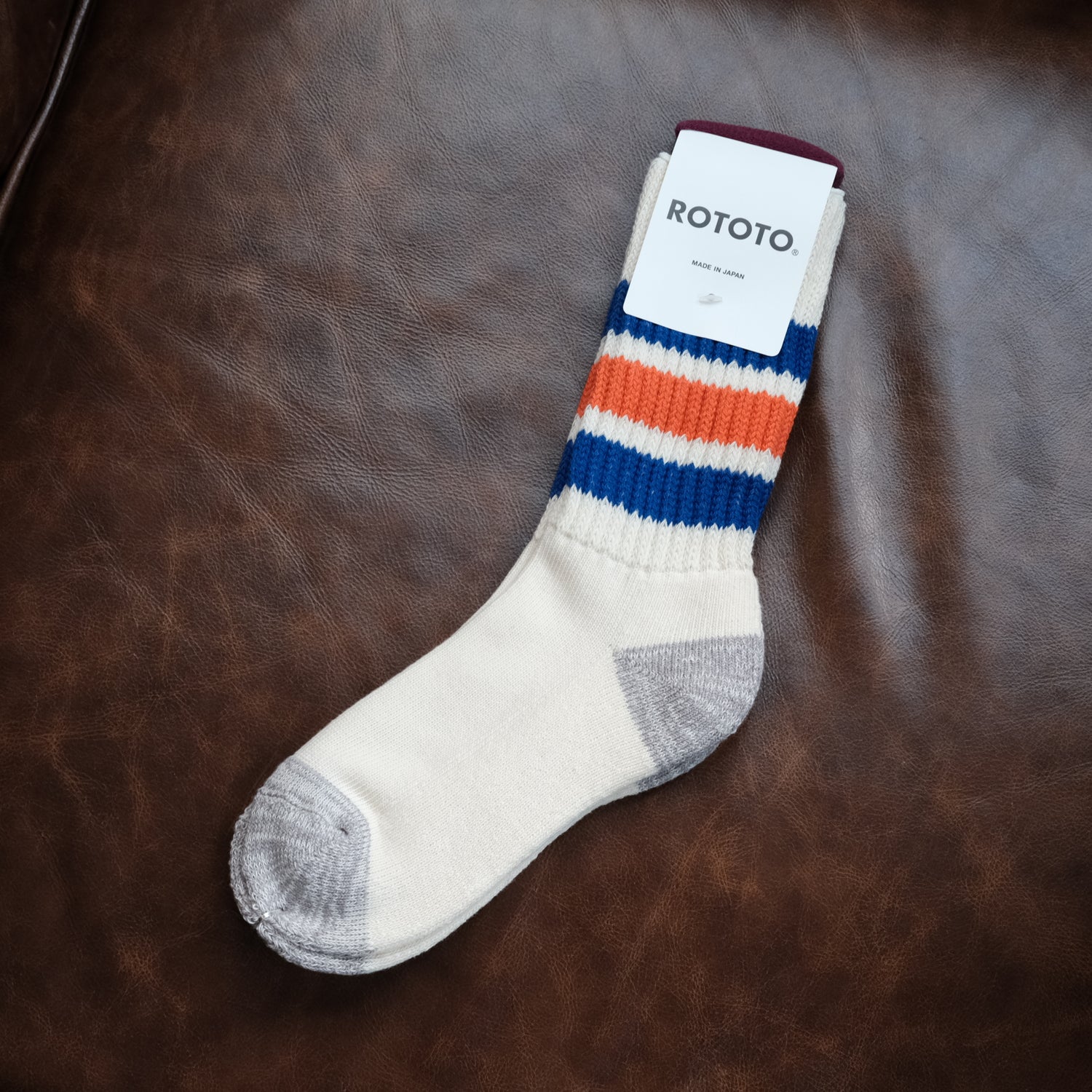 ROTOTO Coarse Ribbed Old School Crew Socks