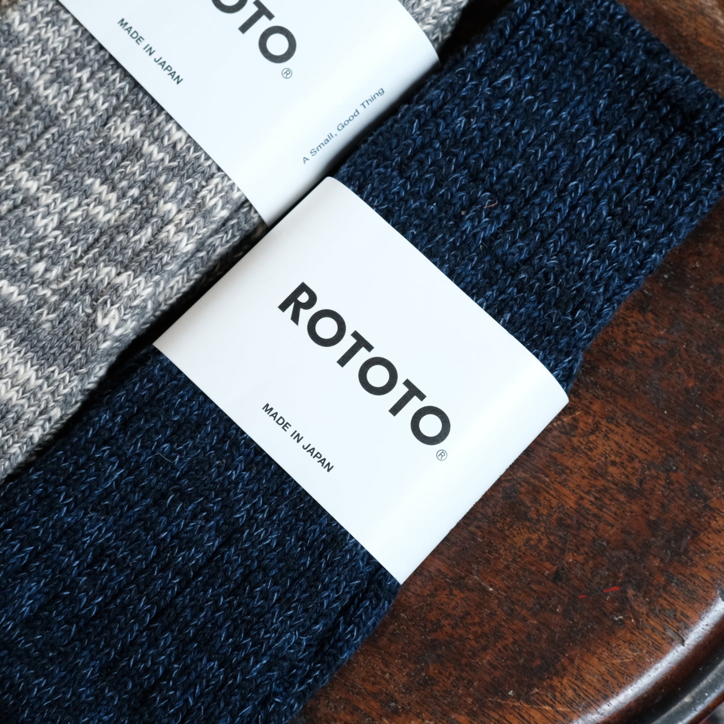 ROTOTO Denim Tone Crew Socks