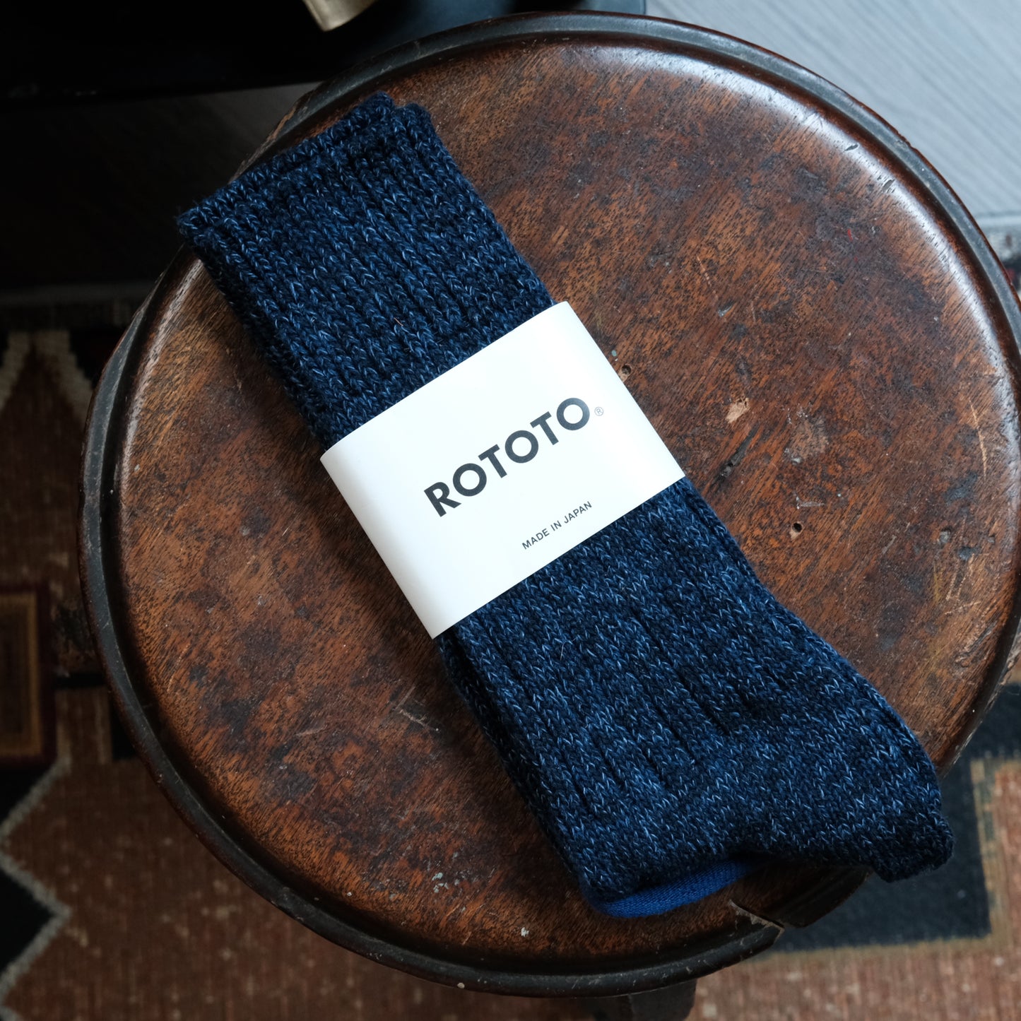 ROTOTO Denim Tone Crew Socks