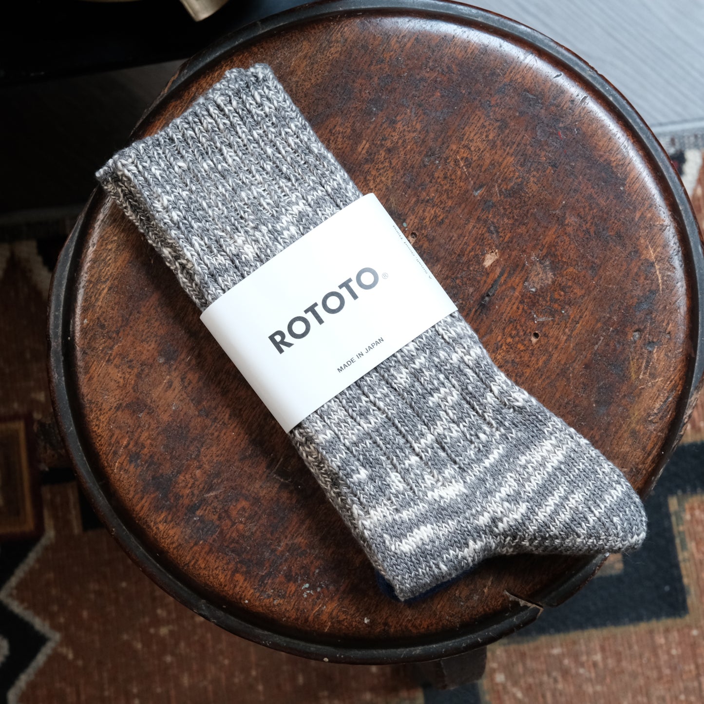 ROTOTO Low Gauge Slub Crew Socks