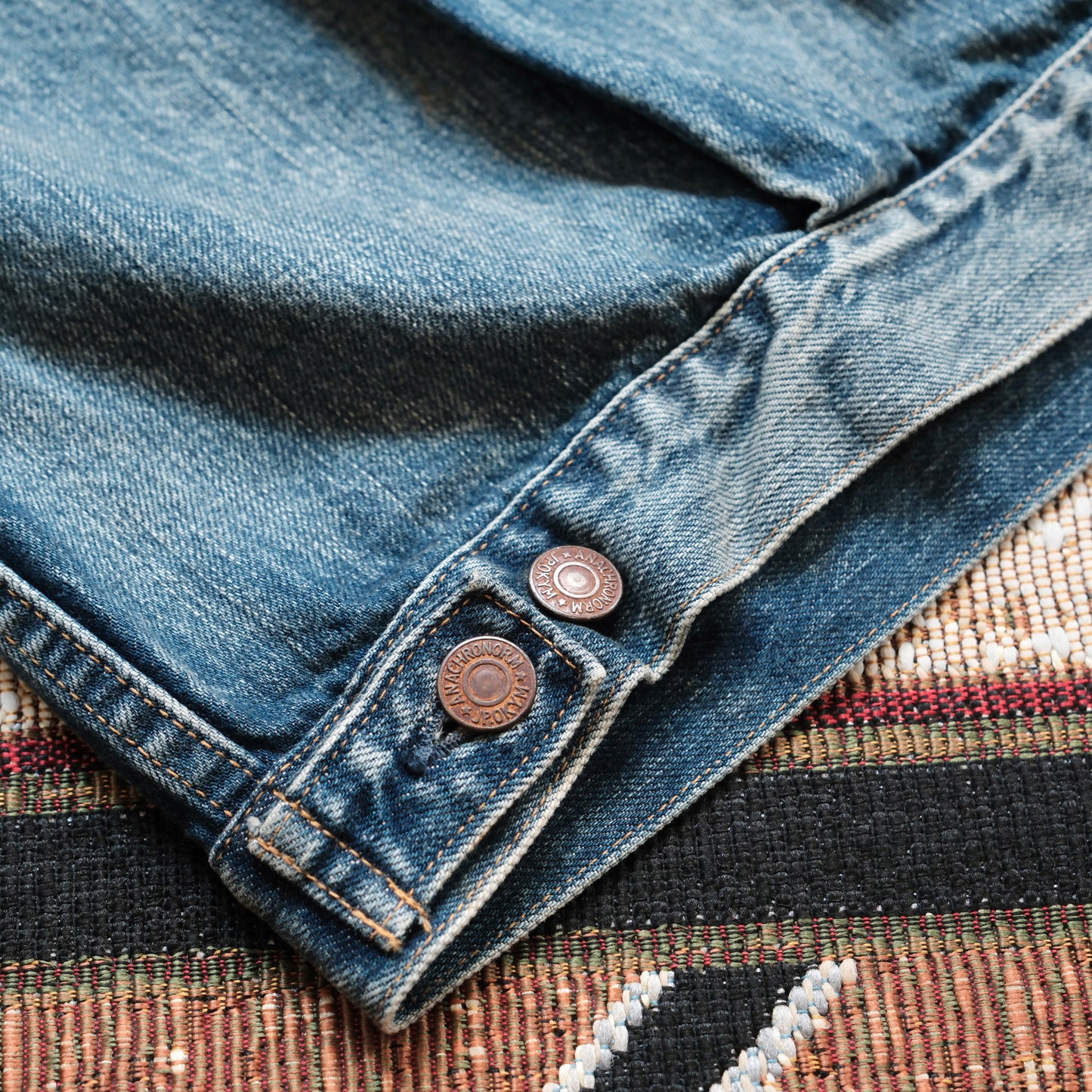 ANACHRONORM Front Tuck Denim Jacket (Five Years Wash)