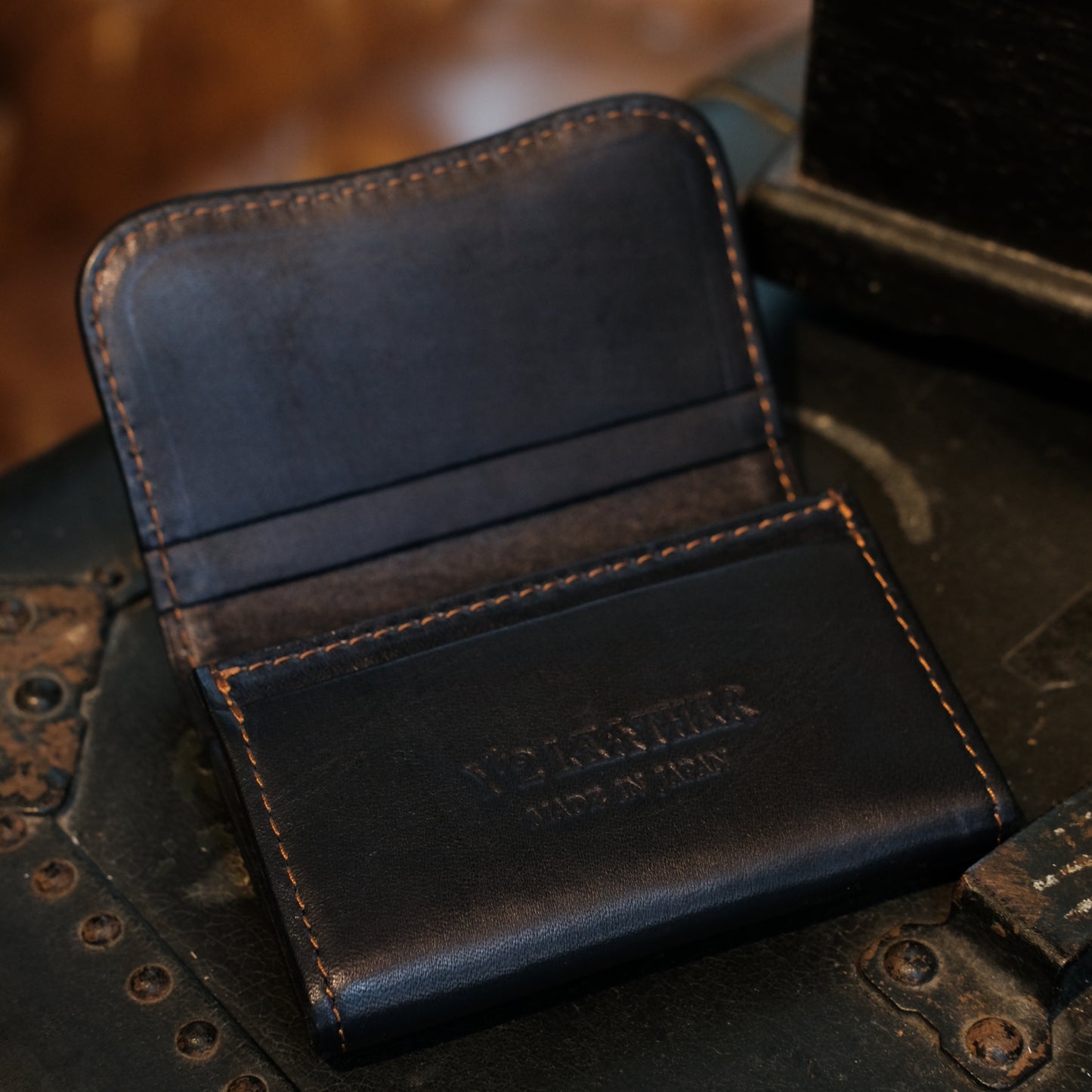 Y'2 LEATHER Horsehide Name Card Holder