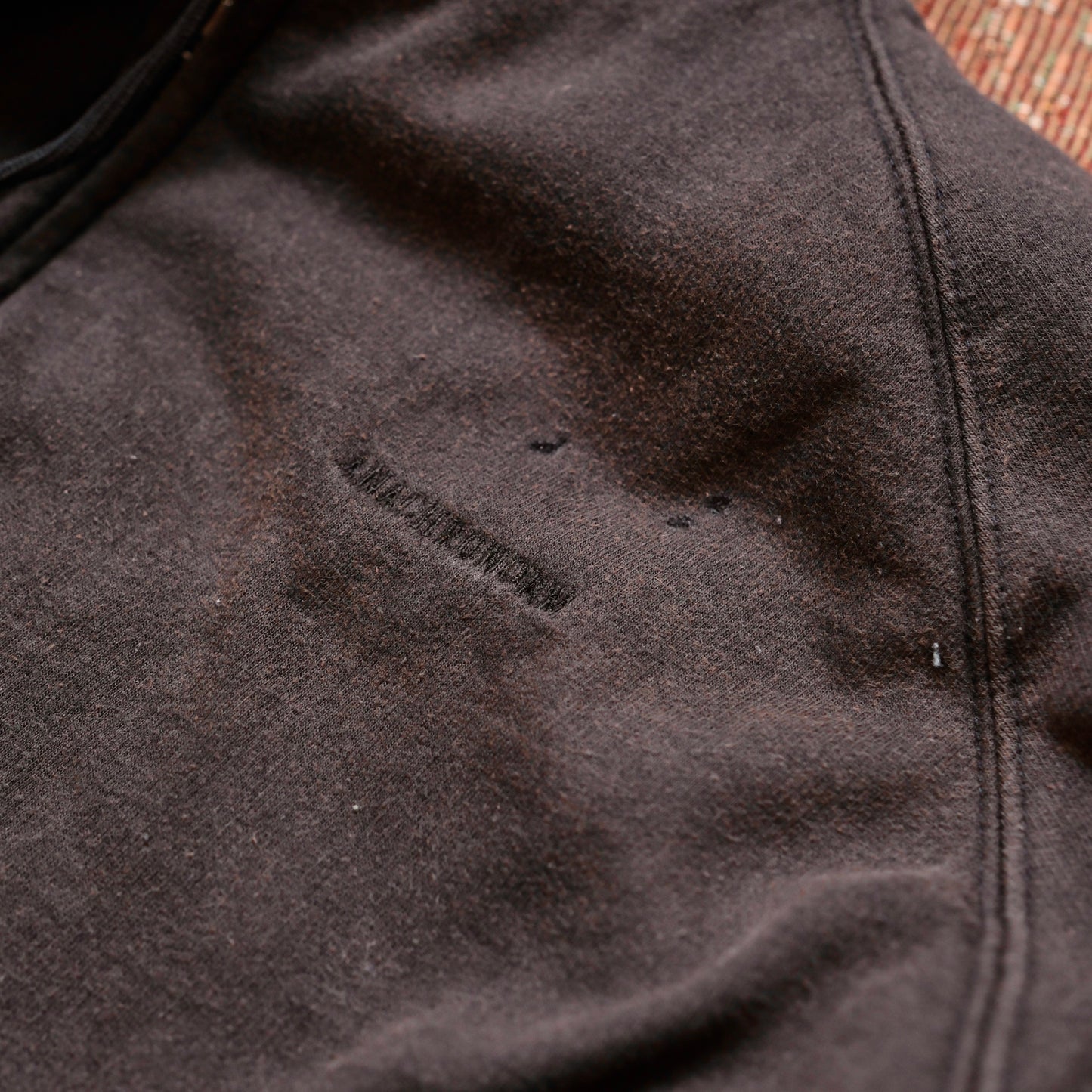 ANACHRONORM Hard Damaged Inner Waffle Sweat Parka