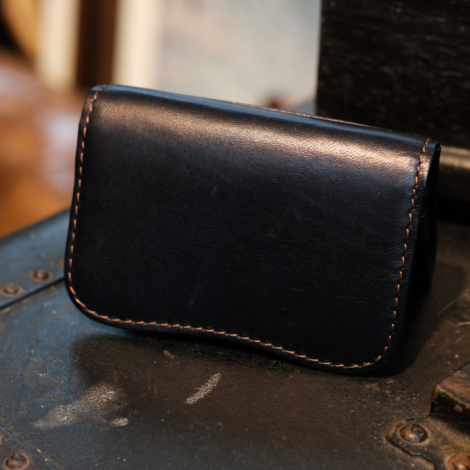 Y'2 LEATHER Horsehide Name Card Holder