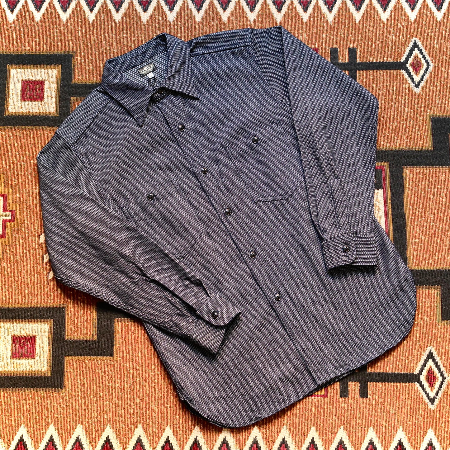 BLACK SIGN 10oz Dobby Denim Open Pocket Work Shirt