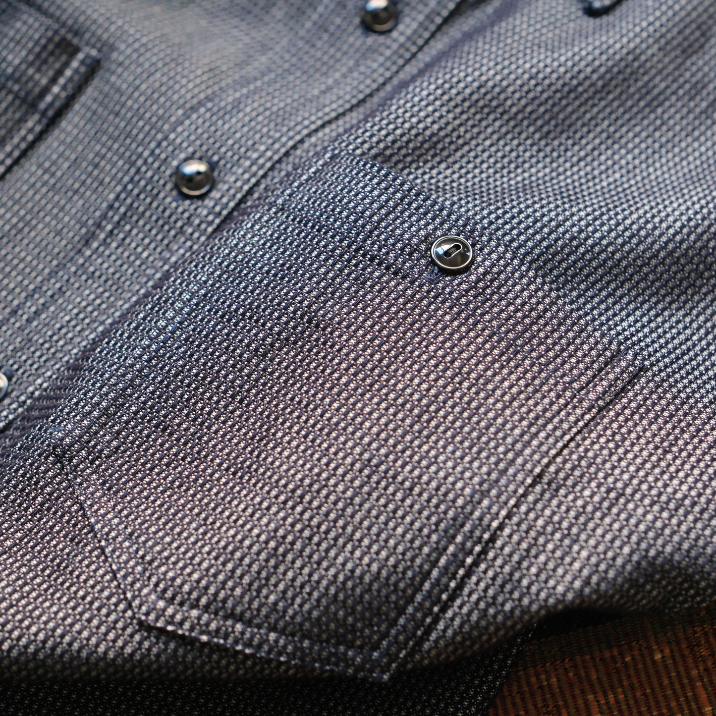 BLACK SIGN 10oz Dobby Denim Open Pocket Work Shirt