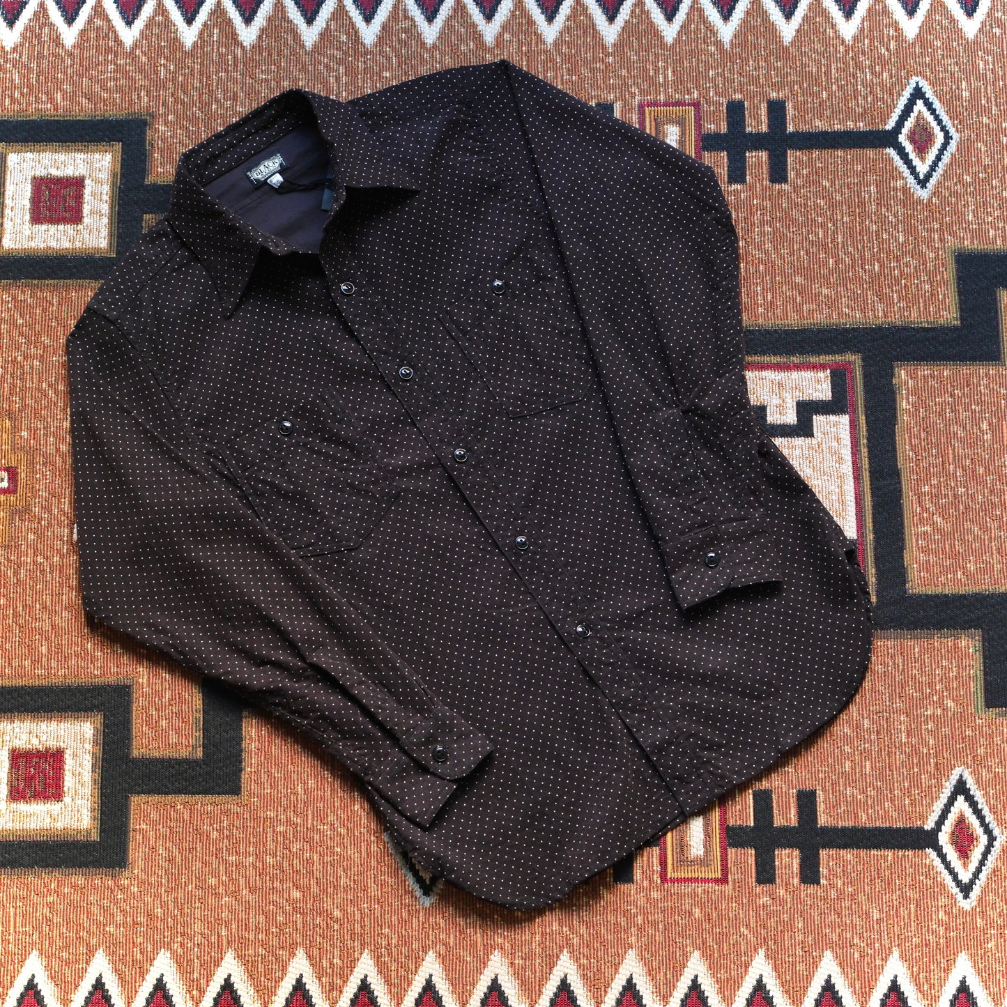 BLACK SIGN 21W Micro Cord Pin Dots Open Pocket Work Shirt