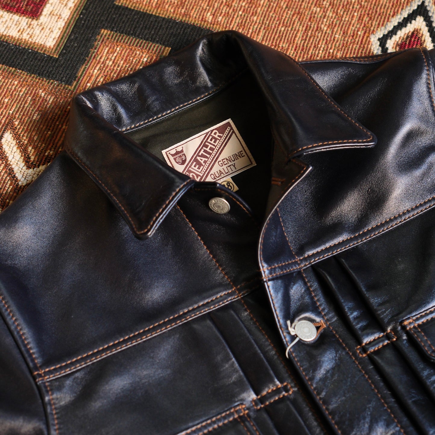 Y'2 LEATHER Horse 2nd Type Jean Jacket