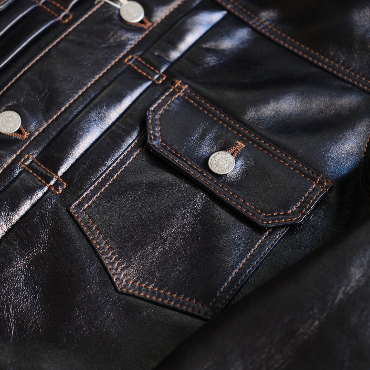 Y'2 LEATHER Horse 2nd Type Jean Jacket