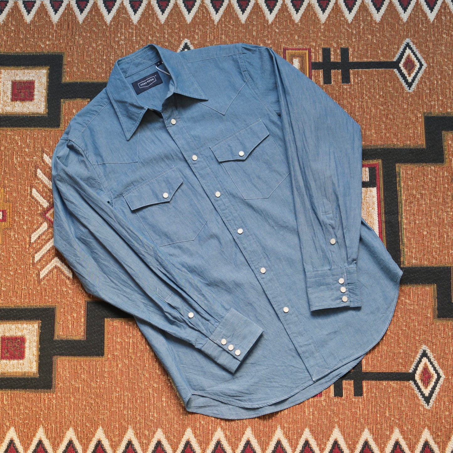 HAND ROOM Chambray Western Shirt