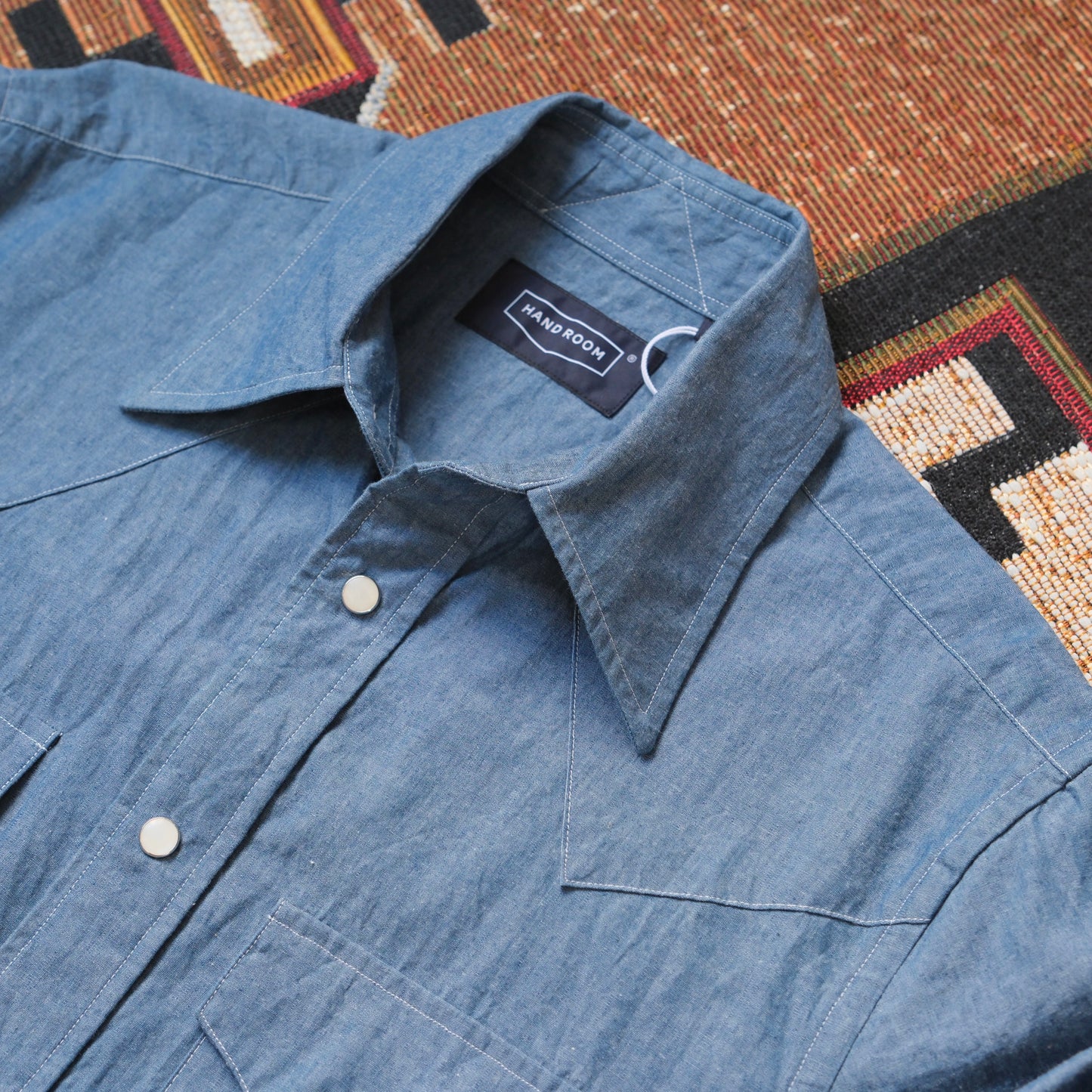 HAND ROOM Chambray Western Shirt