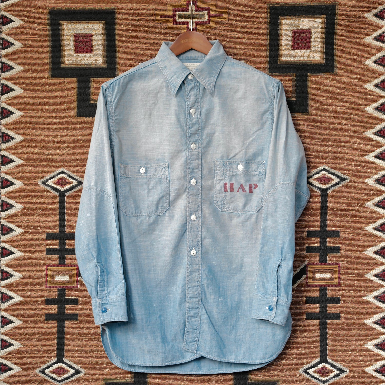 FULL COUNT Triple Stitch Chambray Shirt (Aging)