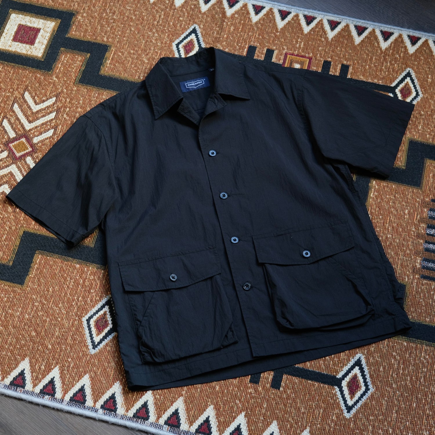 HAND ROOM Open Collar Porter Shirt II