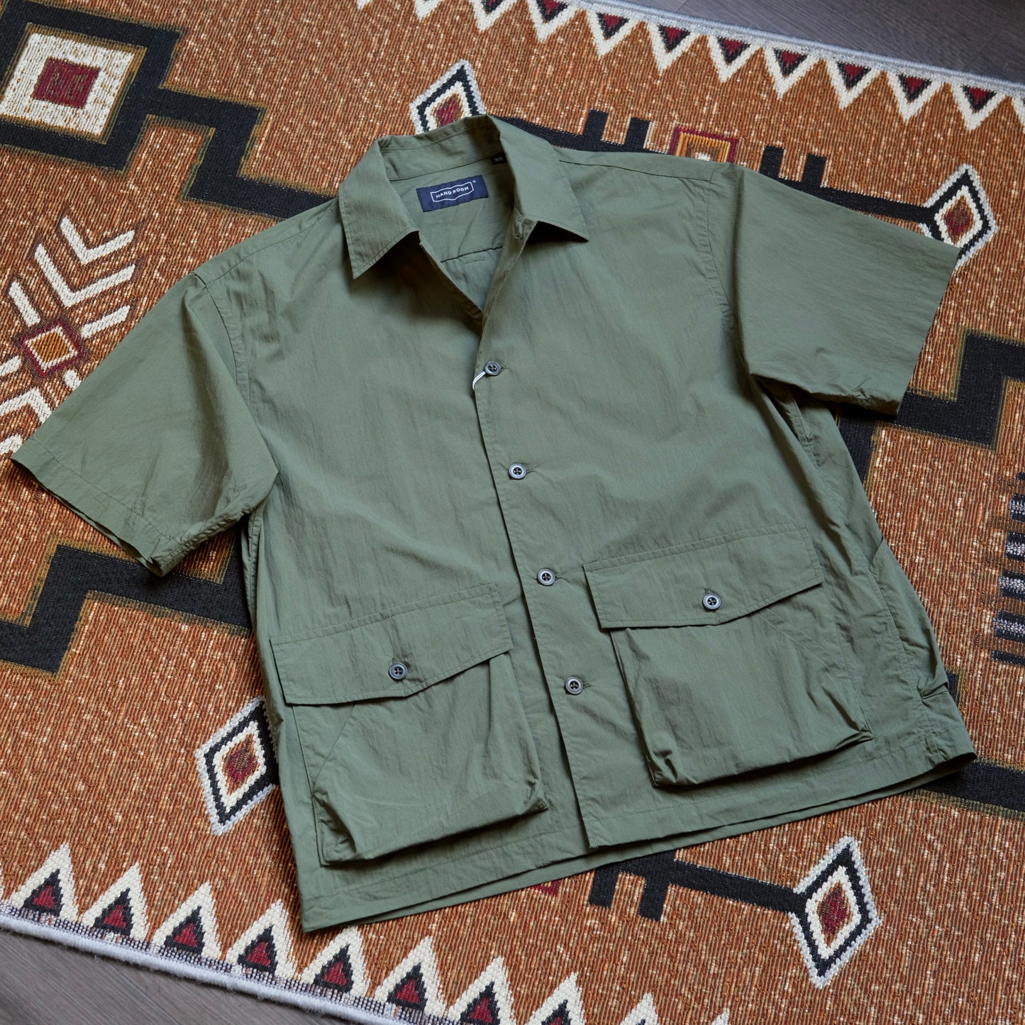 HAND ROOM Open Collar Porter Shirt II