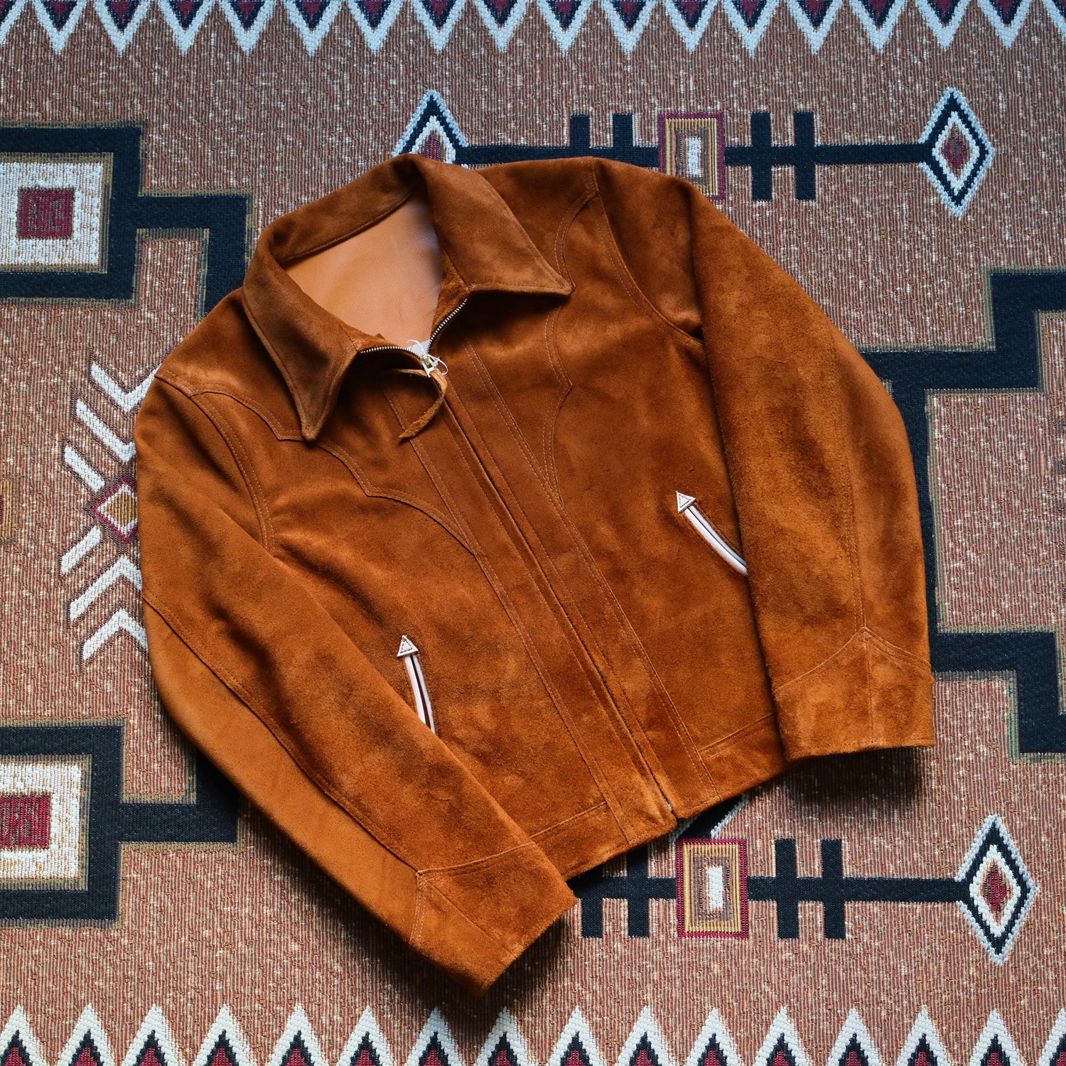 Y'2 LEATHER Steer Suede & Saddle Horse Western Jacket