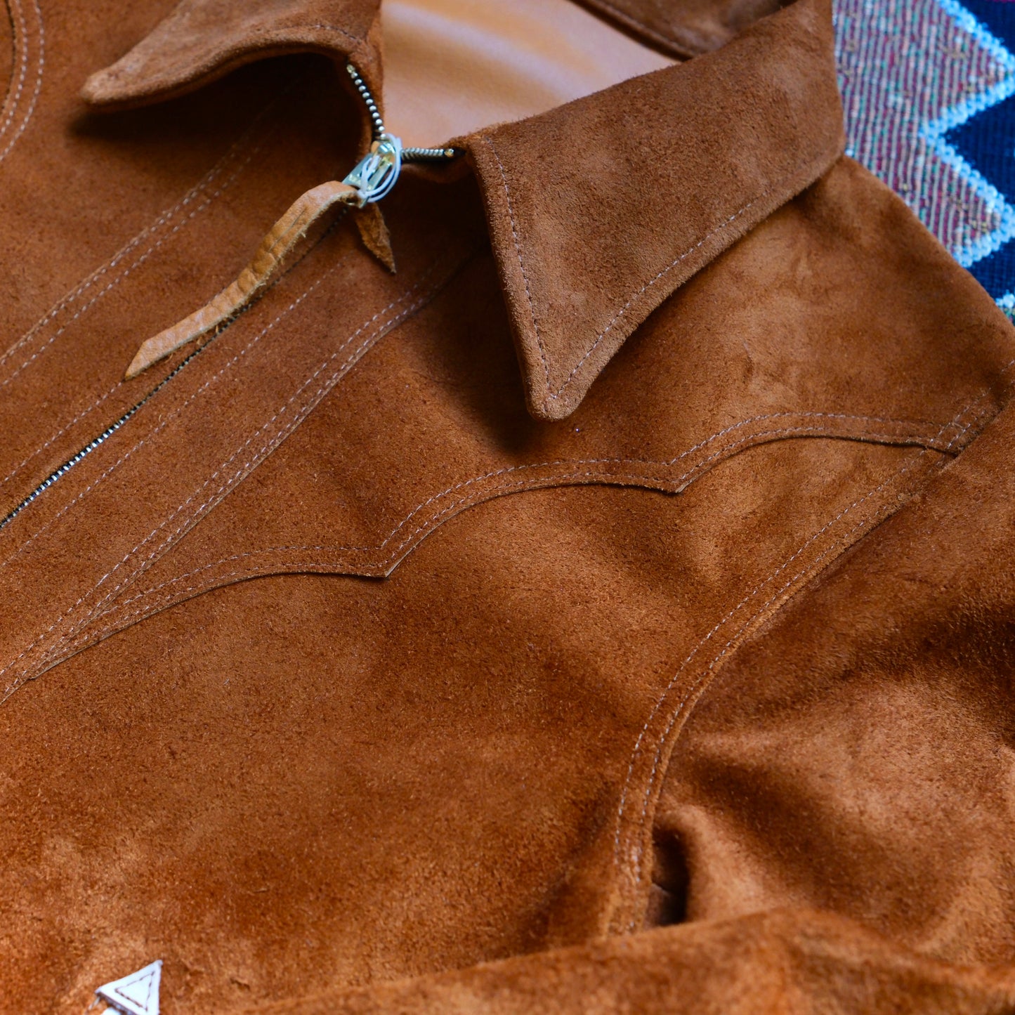 Y'2 LEATHER Steer Suede & Saddle Horse Western Jacket