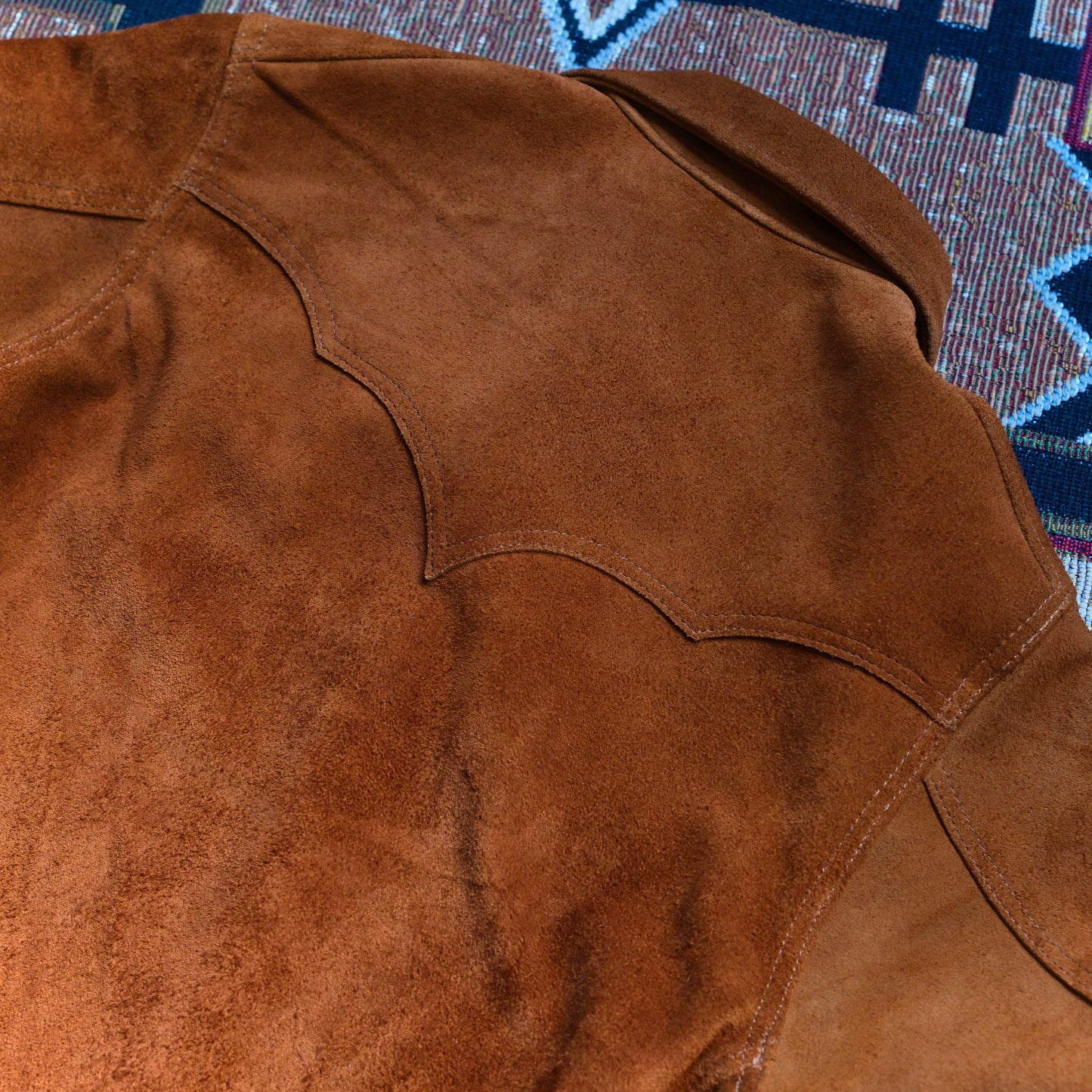 Y'2 LEATHER Steer Suede & Saddle Horse Western Jacket