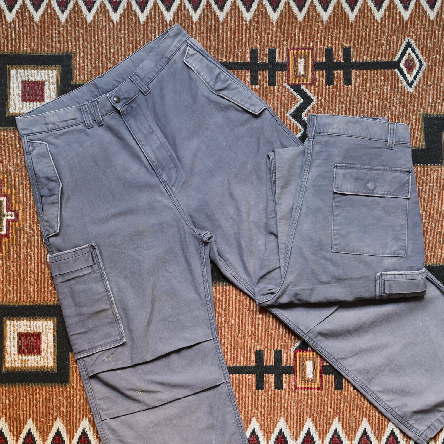 ANACHRONORM Back Satin Aging Military Flap Pants