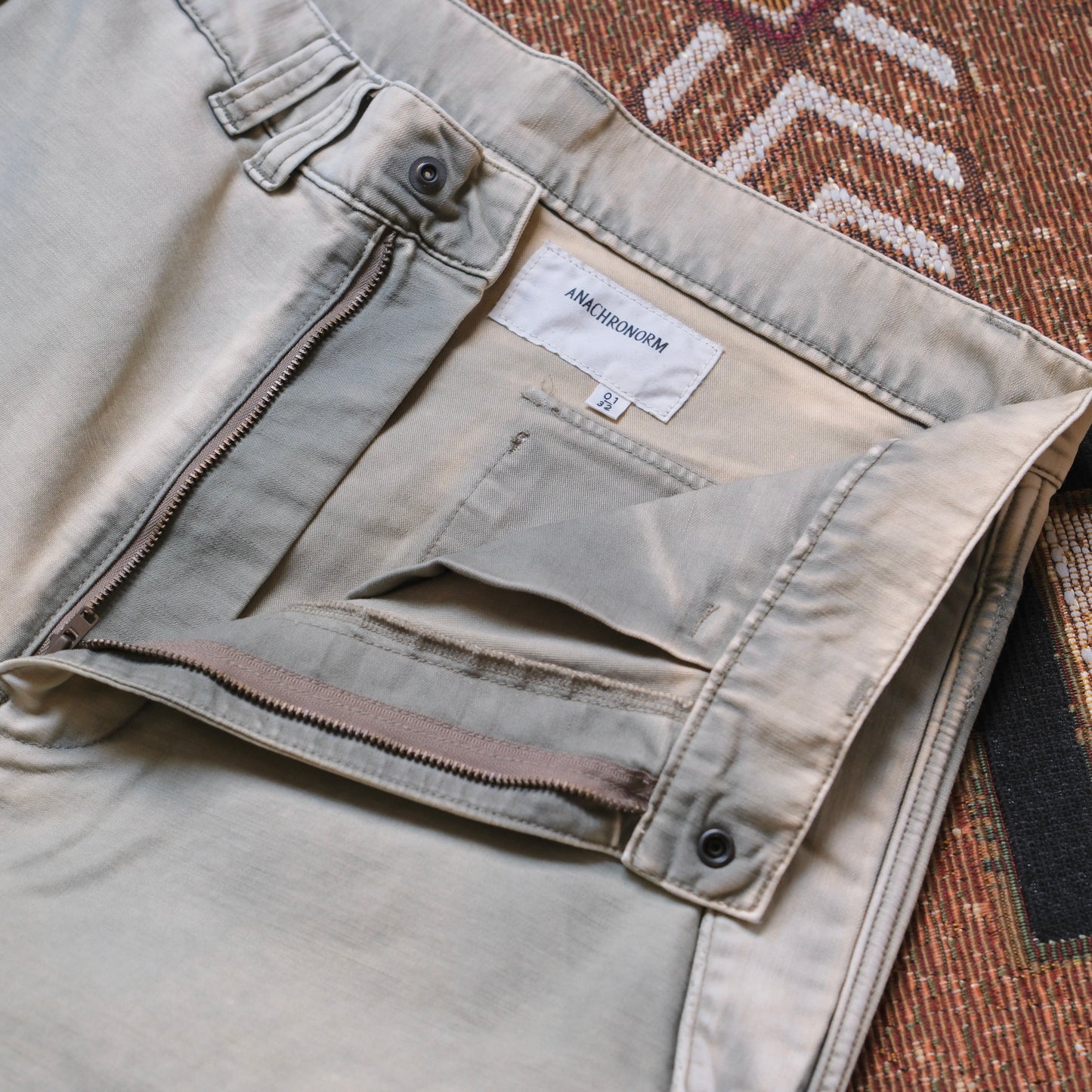 ANACHRONORM Back Satin Aging Military Flap Pants