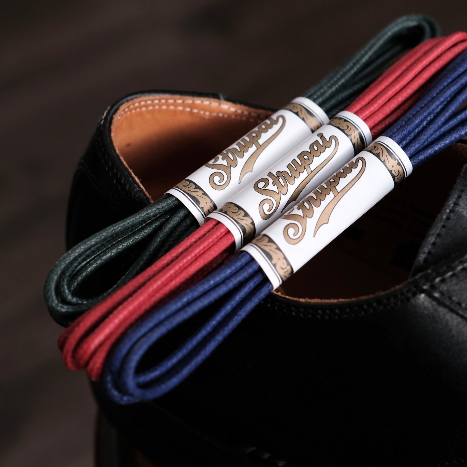 STRUPAI Waxed Round Shoelace