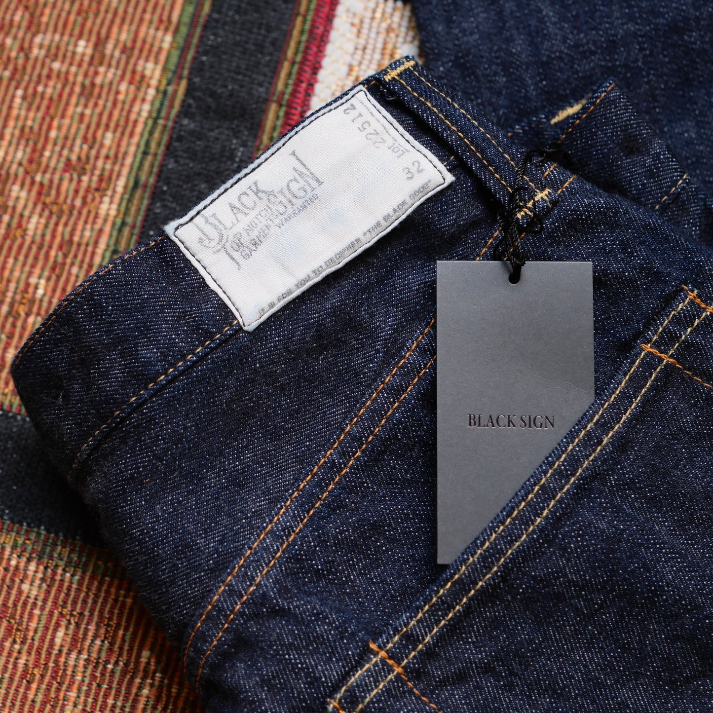 BLACK SIGN 14oz BS Denim Pants Wide Straight