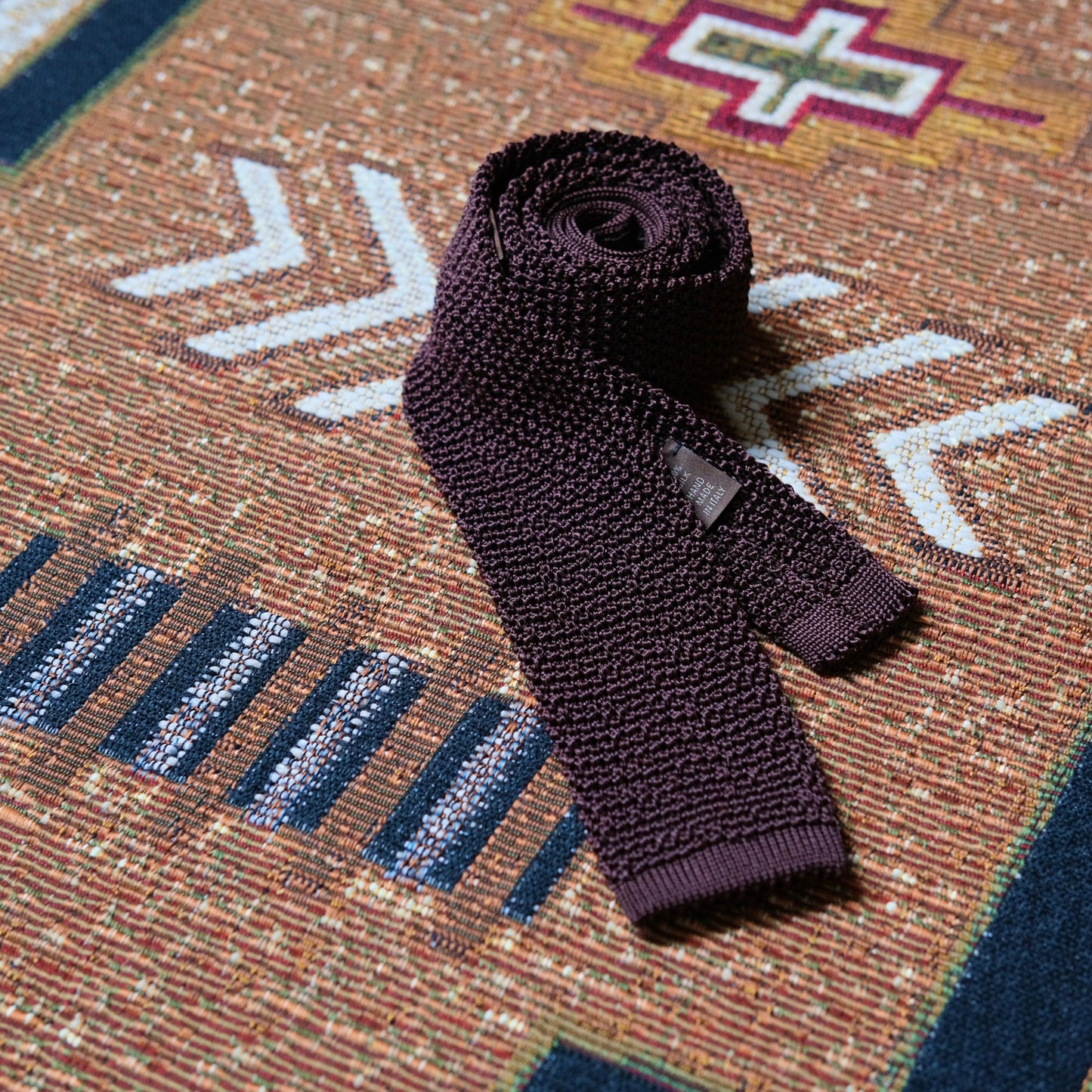 Paolo Albizzati Solid Crunchy Knitted Silk Tie